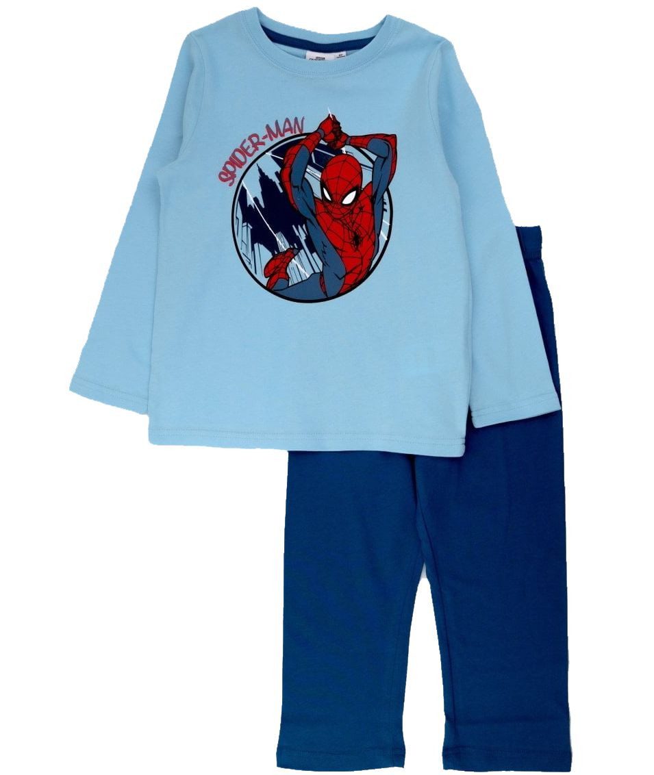 Spiderman Pyjama 2x Spiderman Kinder Schlafanzug lang Jungen+Mädchen Pyjama Kinderpyjama lang – Bild 4 von 5
