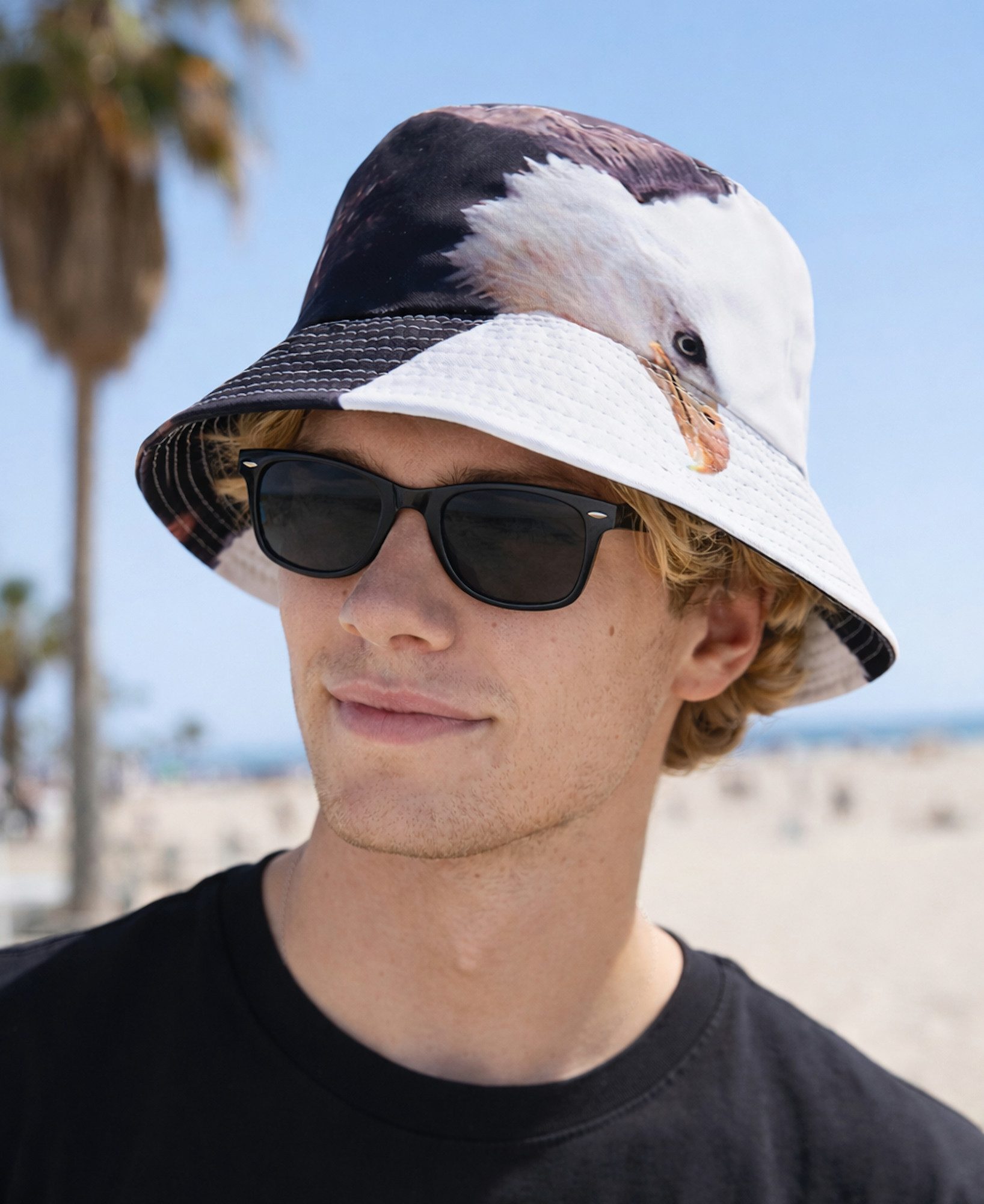 Ella Jonte Sonnenhut Bucket Hat Adler Fischerhut Wendehut für Damen & Herren