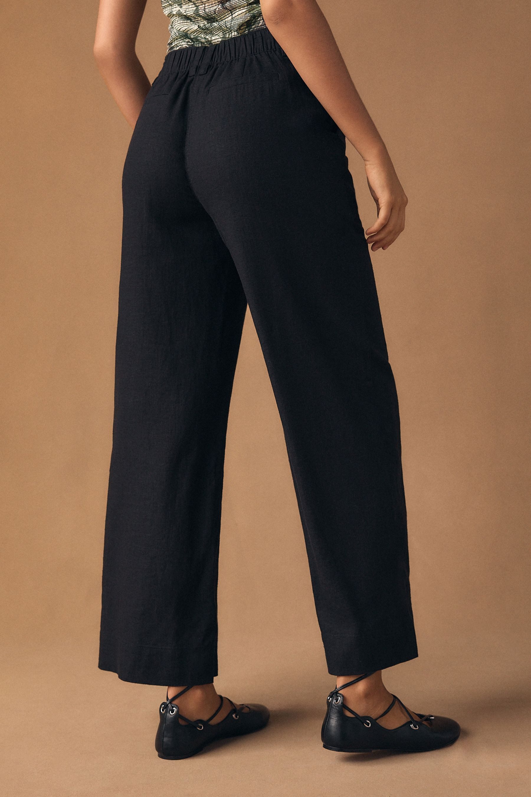 Next Palazzohose Elegante Hose mit weitem Bein, Kurzgröße (1-tlg) günstig online kaufen