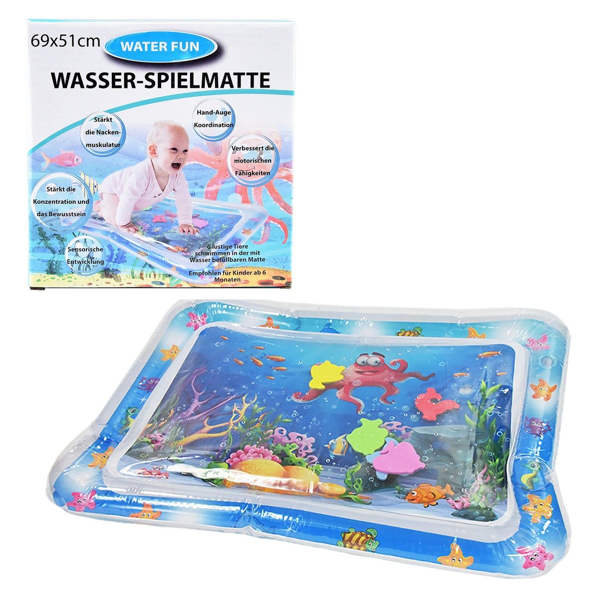 Widmann S.r.l. Weihnachtsbaumkugel Wasserspielmatte rechteckig 69x51cm