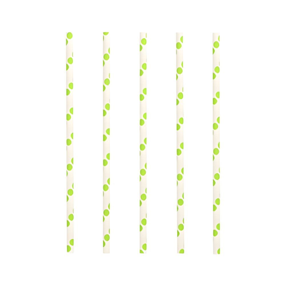 PAPSTAR Trinkhalme Trinkhalme, Papier Ø 6 mm, 20 cm green Dots 1000 Stk