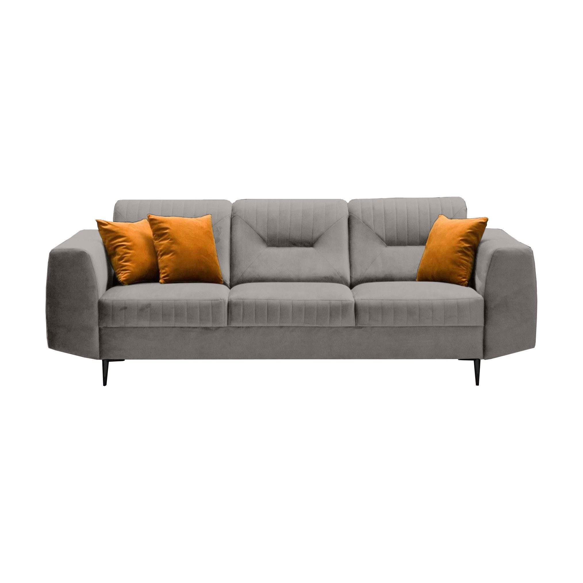 Beautysofa Polstergarnitur im modernen Stil auf hohen Metallbeinen VENEZIA, (Sessel + 2-Sitzer Sofa + 3-Sitzer Sofa im modernes Design), mit Metallbeine, Couchg – Bild 4 von 5