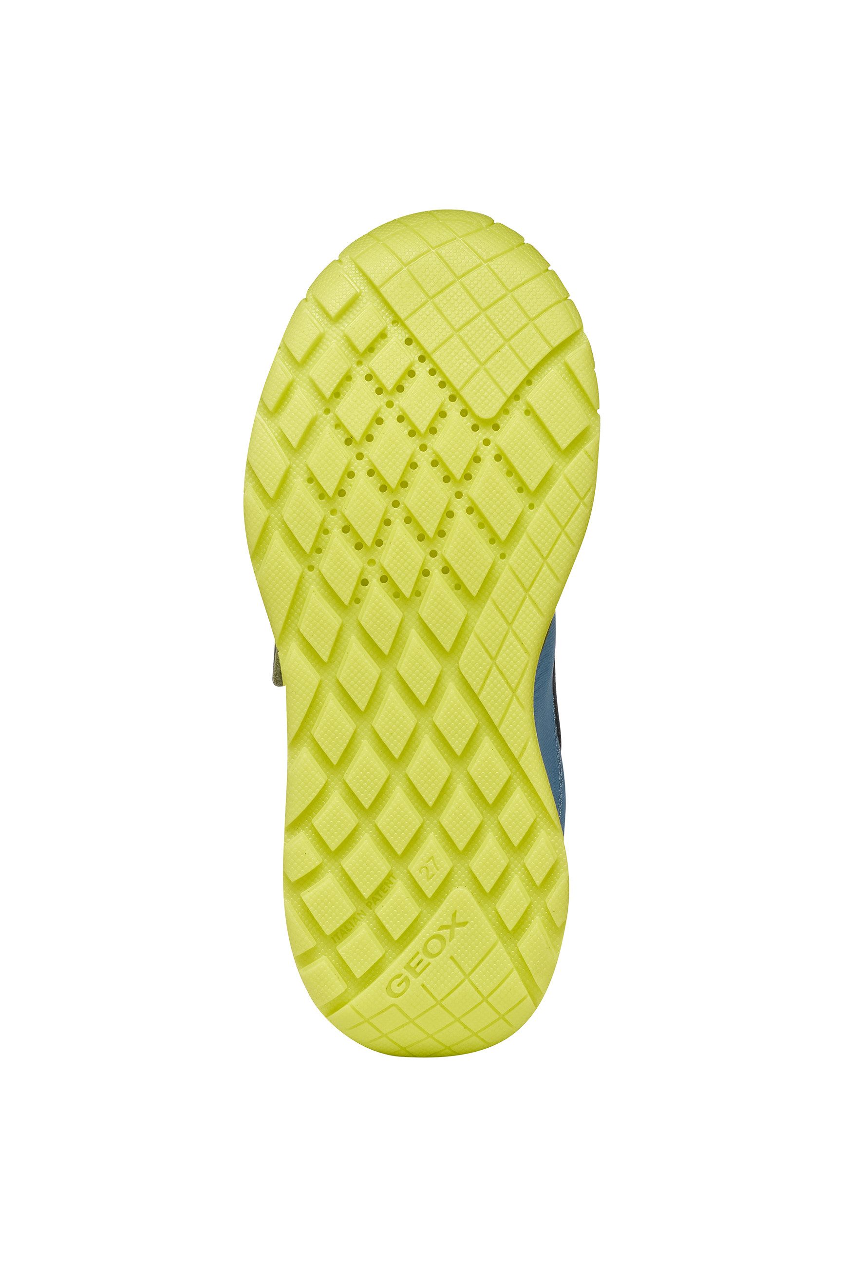 Geox J RANN-E BOY Klettschuh Halbschuh mit GEOX Spezial Membran, Größenschablone zum Download