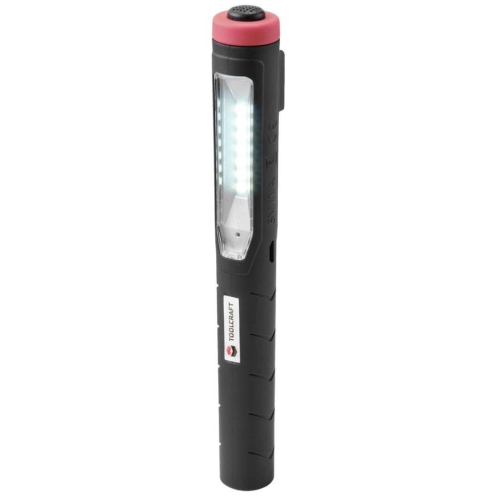 TOOLCRAFT LED Taschenlampe LED Inspektionslampe wiederaufladbar, Magnetbefestigung, Punkt- oder Stablicht, Verschiedene Leuchtmoden
