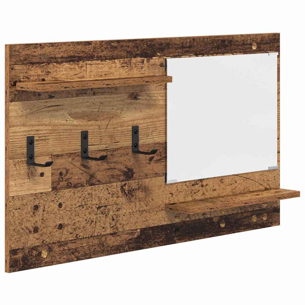 vidaXL Regal Wandmontierter nachttisch Wandhalterung Altholz 90 x 10 x 50 cm, 1-tlg.