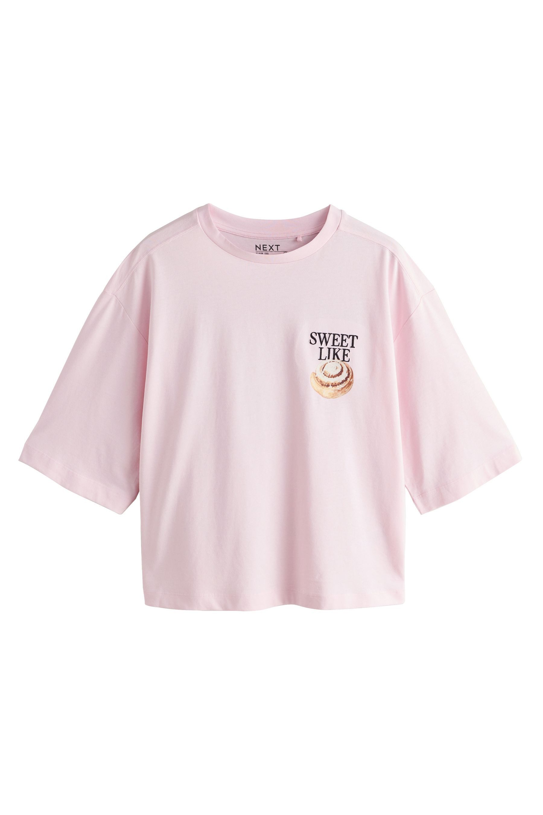 T-Shirt Relaxed Fit T-Shirt mit 3/4-Ärmeln, Kurzgröße