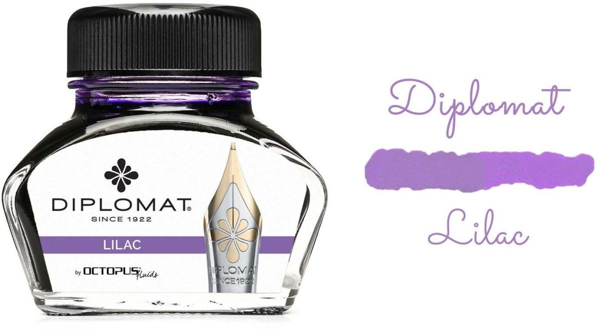 DIPLOMAT Füllhalter Tintenglas Flieder Lila 30ml