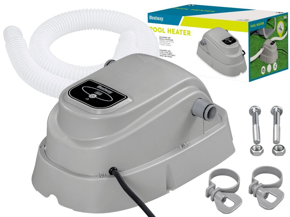Bestway Pool-Wärmepumpe Flowclear Poolheizung, Wärmetauscher, BESTWAY58259, 2.800 W, Stromversorgung: 220-240V 50Hz, Kabellänge: 350 cm