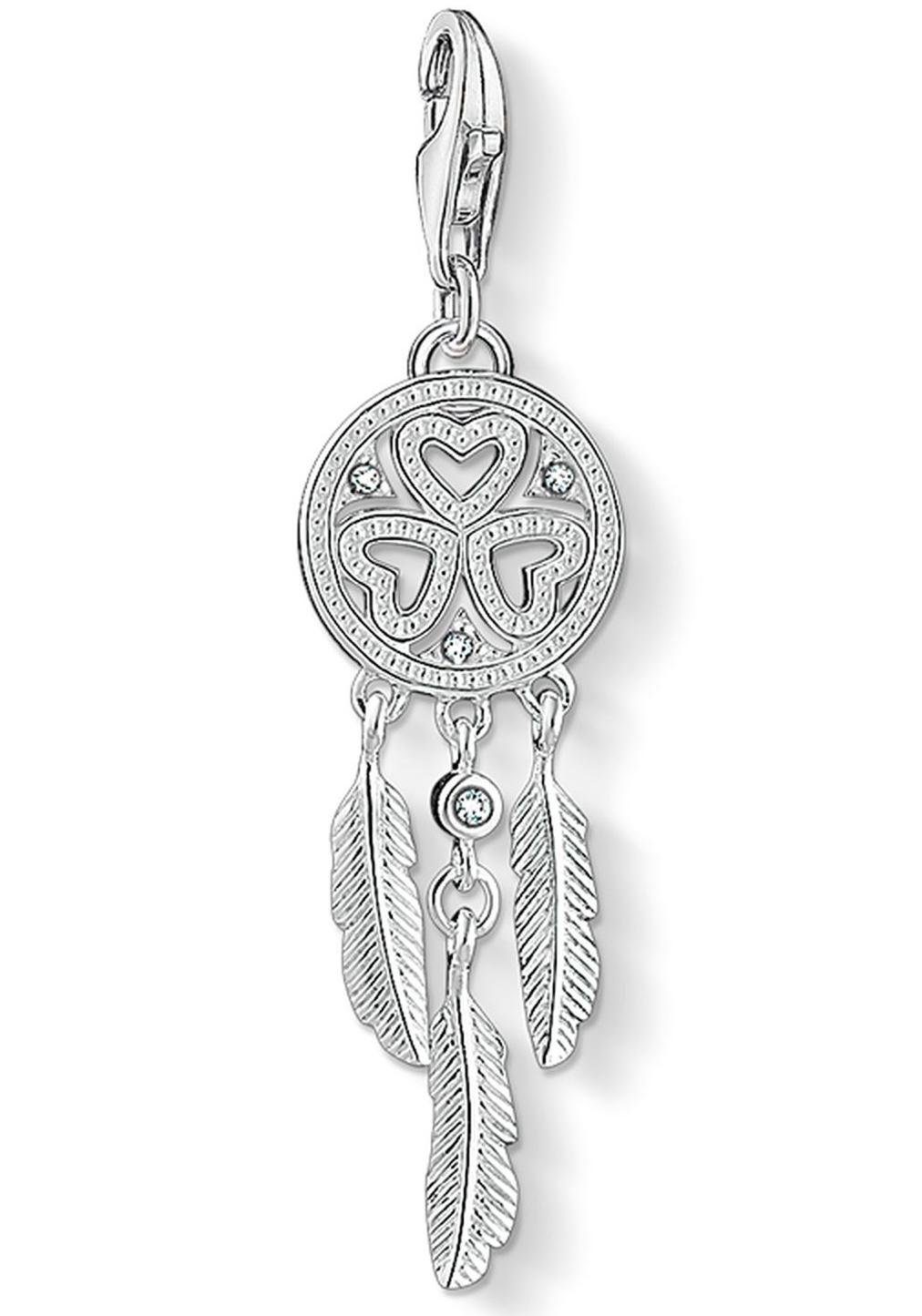 THOMAS SABO Charm-Einhänger Traumfänger Herzen, mit Zirkonia