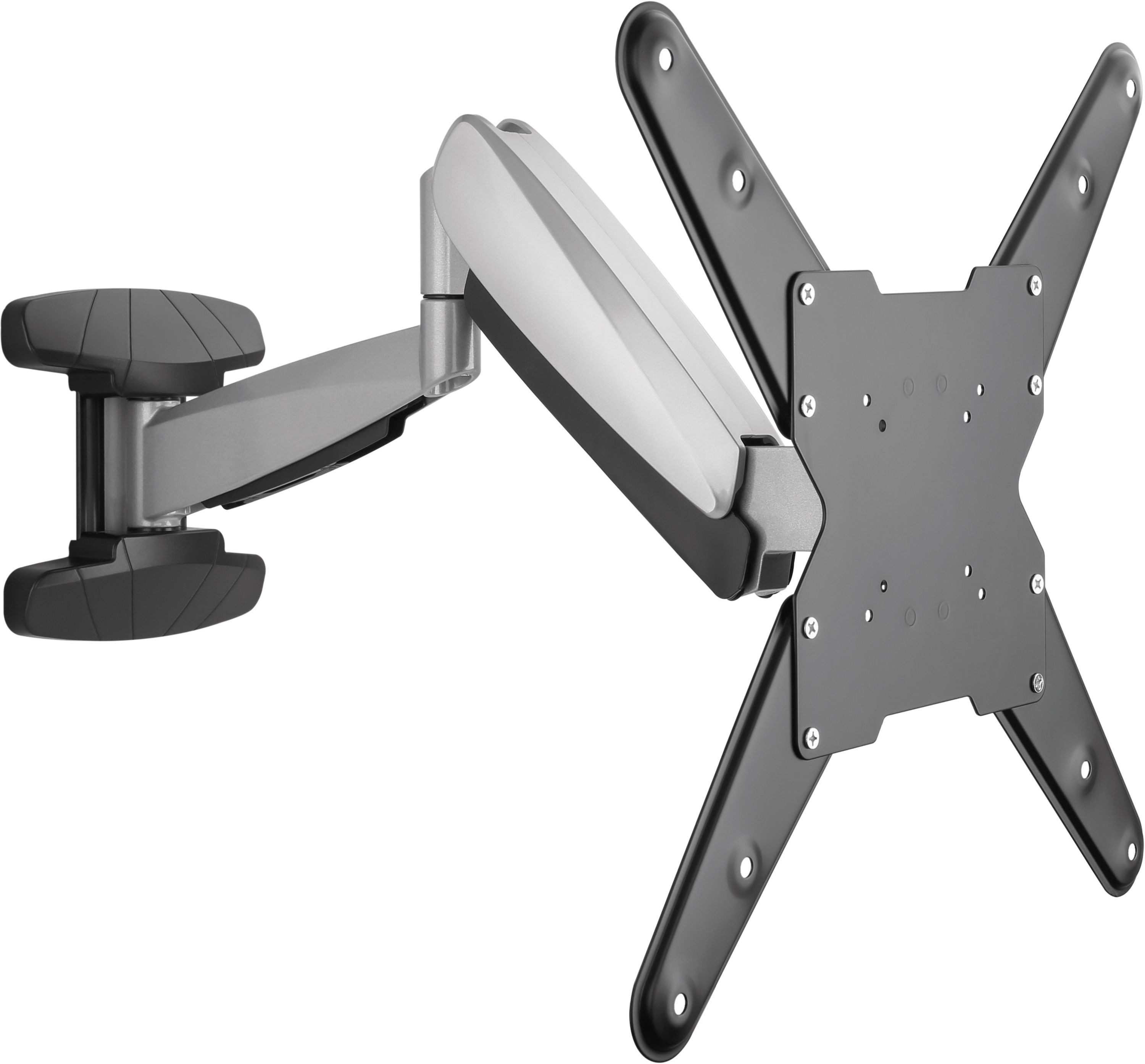 Schwaiger TV-Wandhalterung 719444, (bis 55 Zoll, neigbar, schwenkbar, drehbar, bis 30kg, bis 400x400mm, integrierte Kabelführung, schwarz)