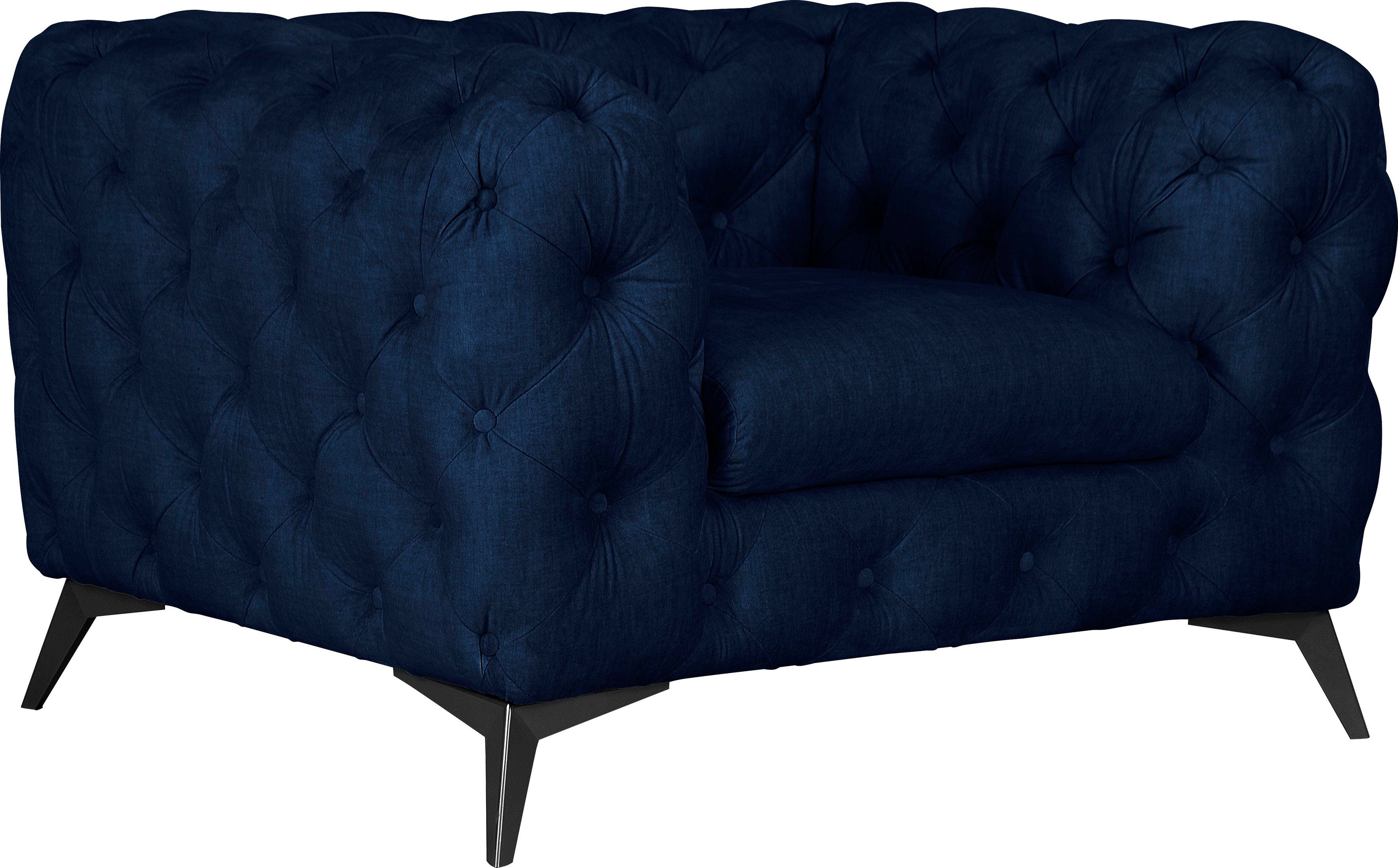 Home affaire Chesterfield-Sessel Glynis Sessel, aufwändige Knopfheftung, moderne Chesterfield Optik, Fußfarbe wählbar