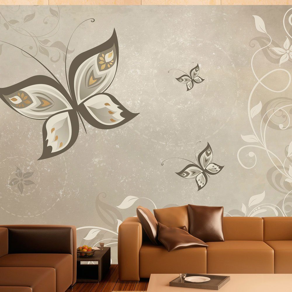 KUNSTLOFT Vliestapete Schmetterlingsflügel 1x0.7 m, halb-matt, lichtbeständige Design Tapete