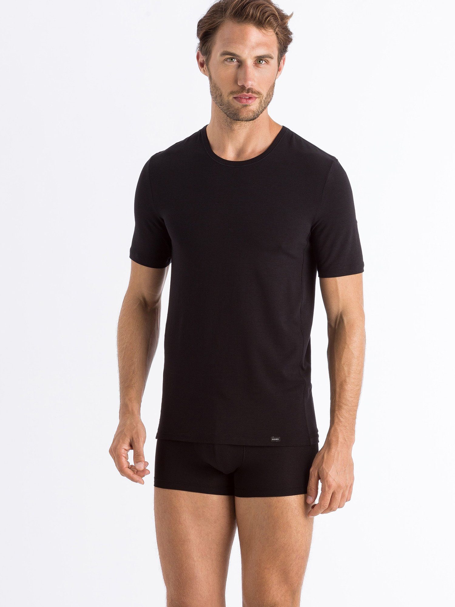 Hanro T-Shirt (1-tlg) deep black Natural Function
