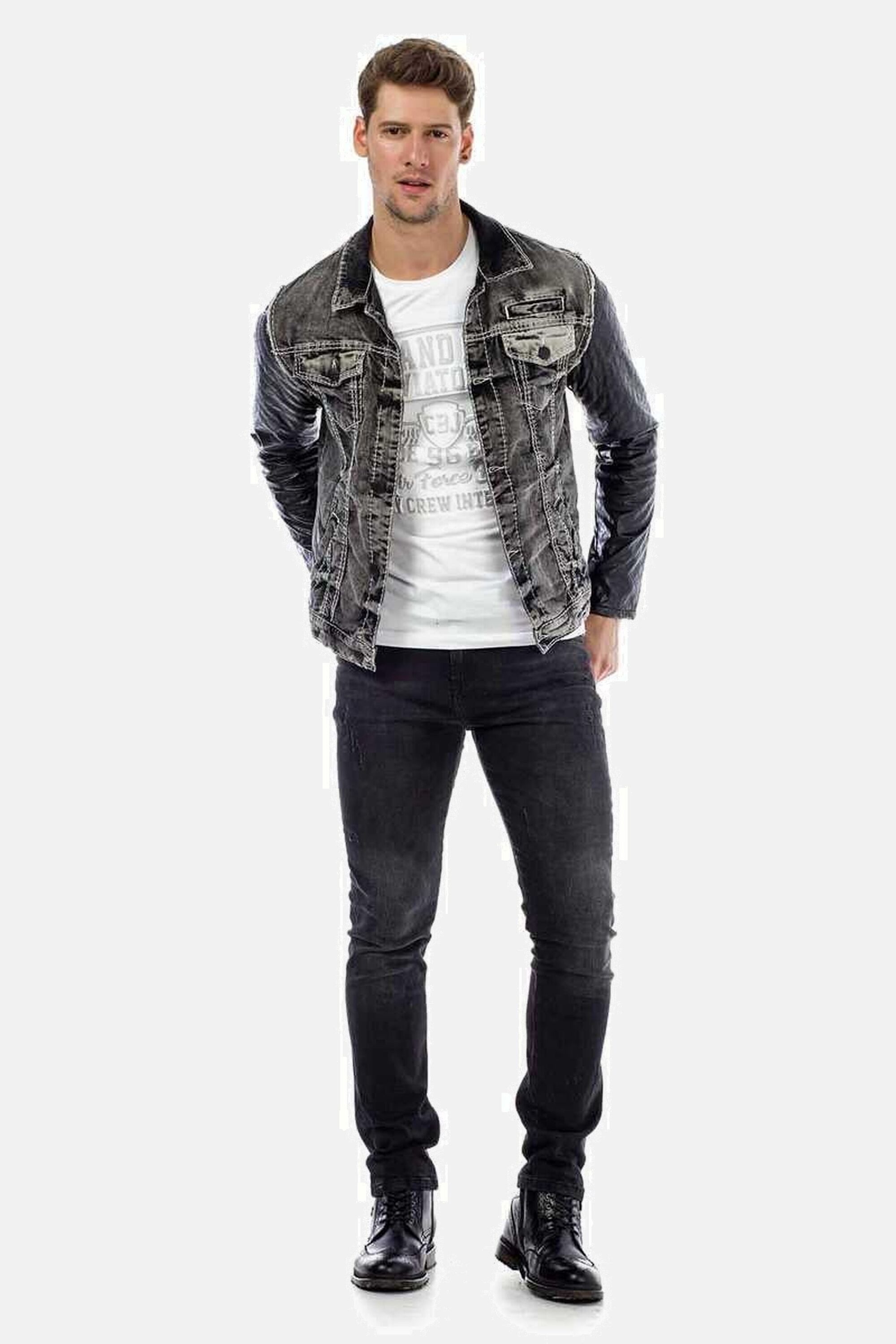 Cipo & Baxx Slim-fit-Jeans Jeans mit Nietendetails, CD-426