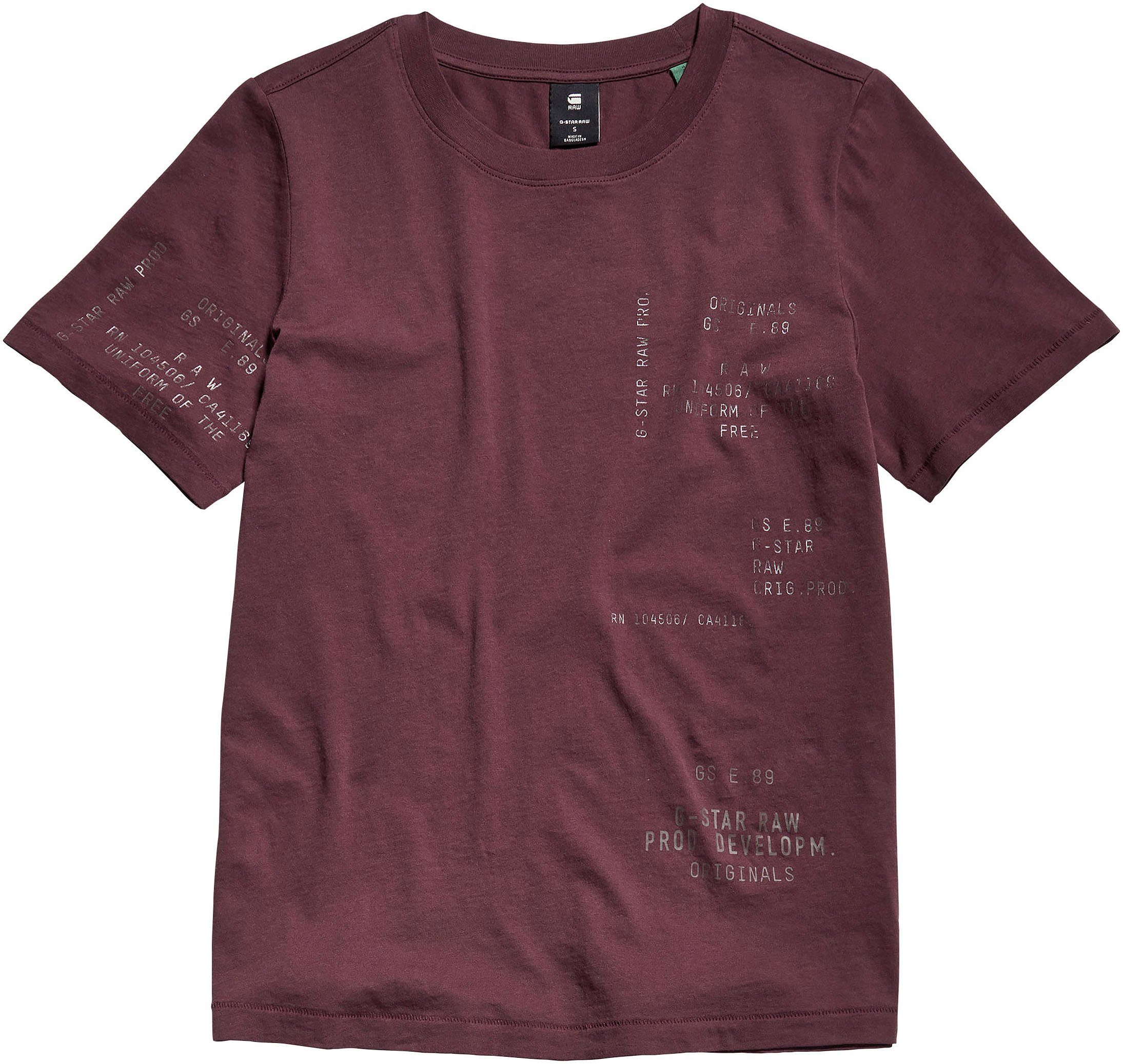 G-Star RAW wine vineyard Face T-Shirt Type