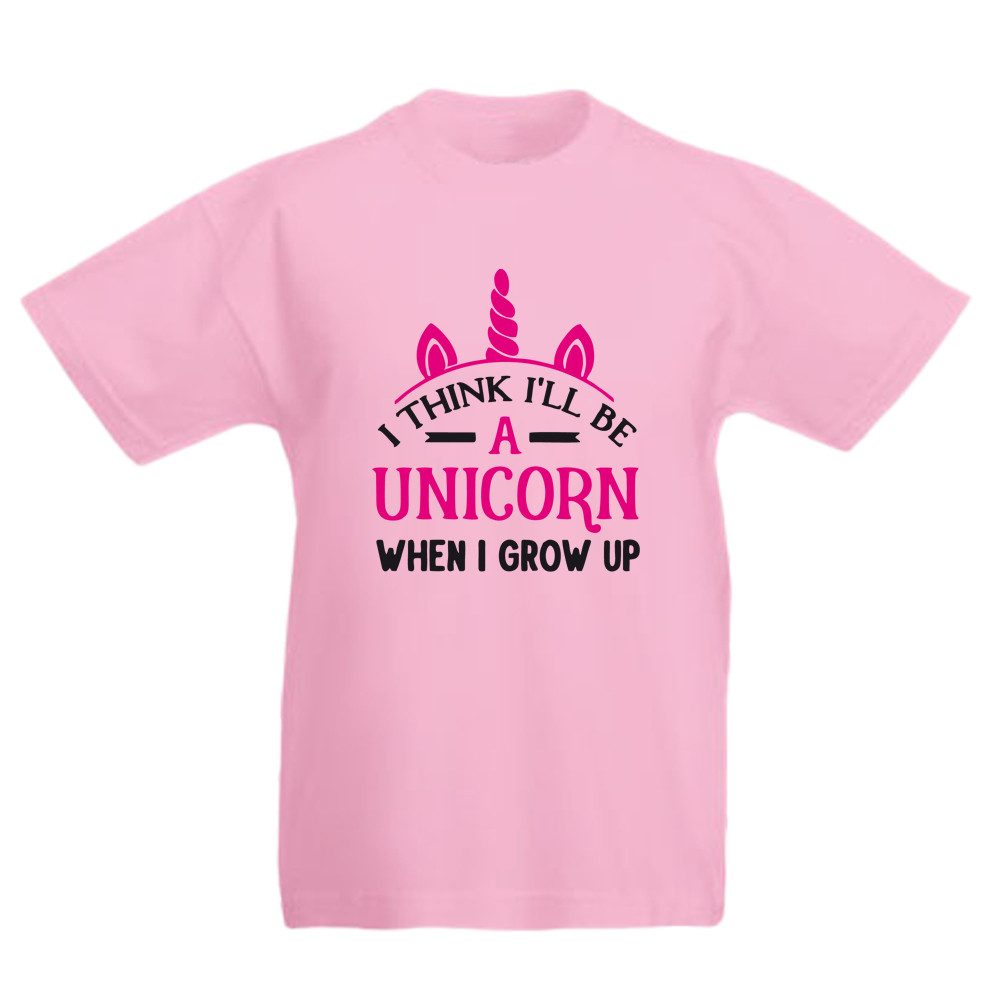 G-graphics T-Shirt I think I´ll be a unicorn, when I grow up Kinder T-Shirt, mit Spruch / Sprüche / Print / Aufdruck