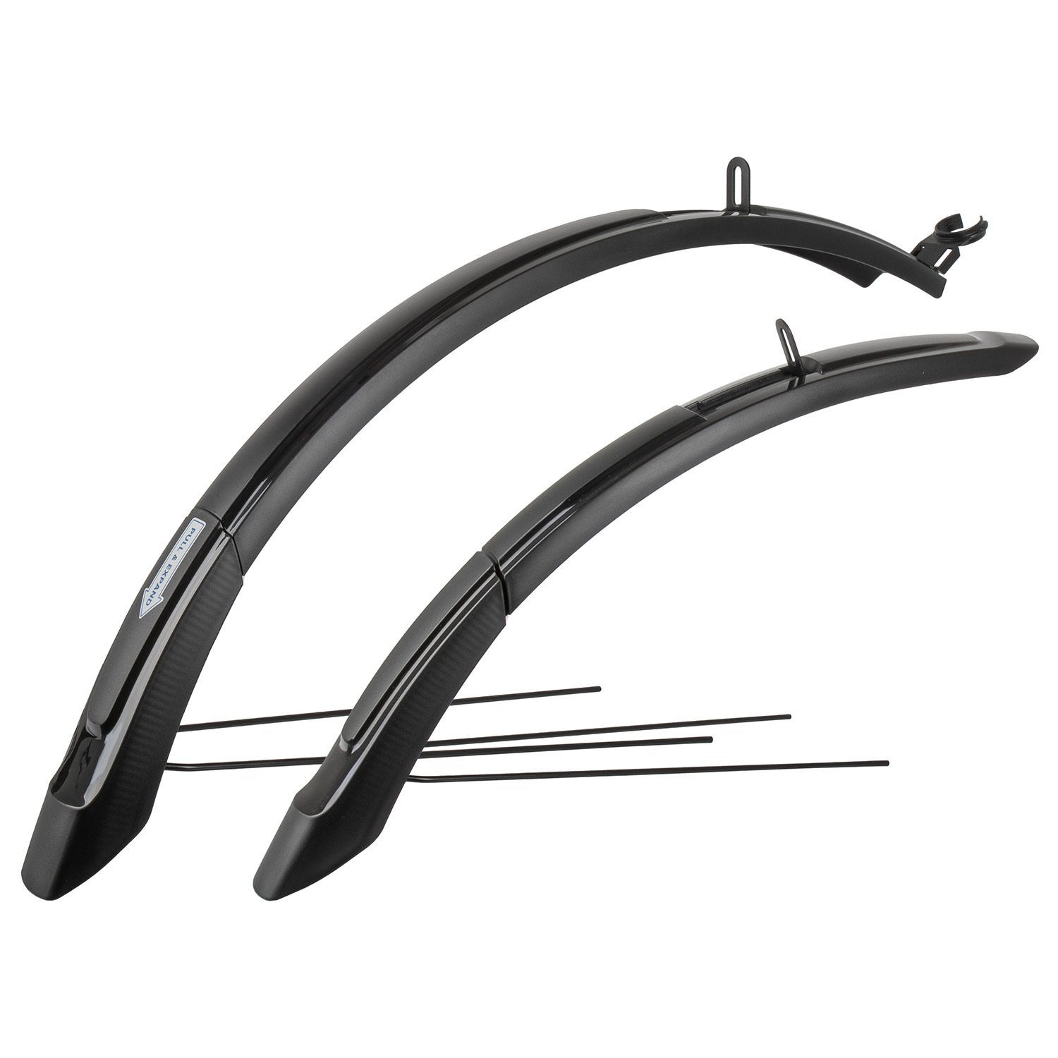 M-Wave Schutzblech Mud Max F+R ADJ L (Set für Vorder- und Hinterrad, 2 St., 2 Schutzbleche)
