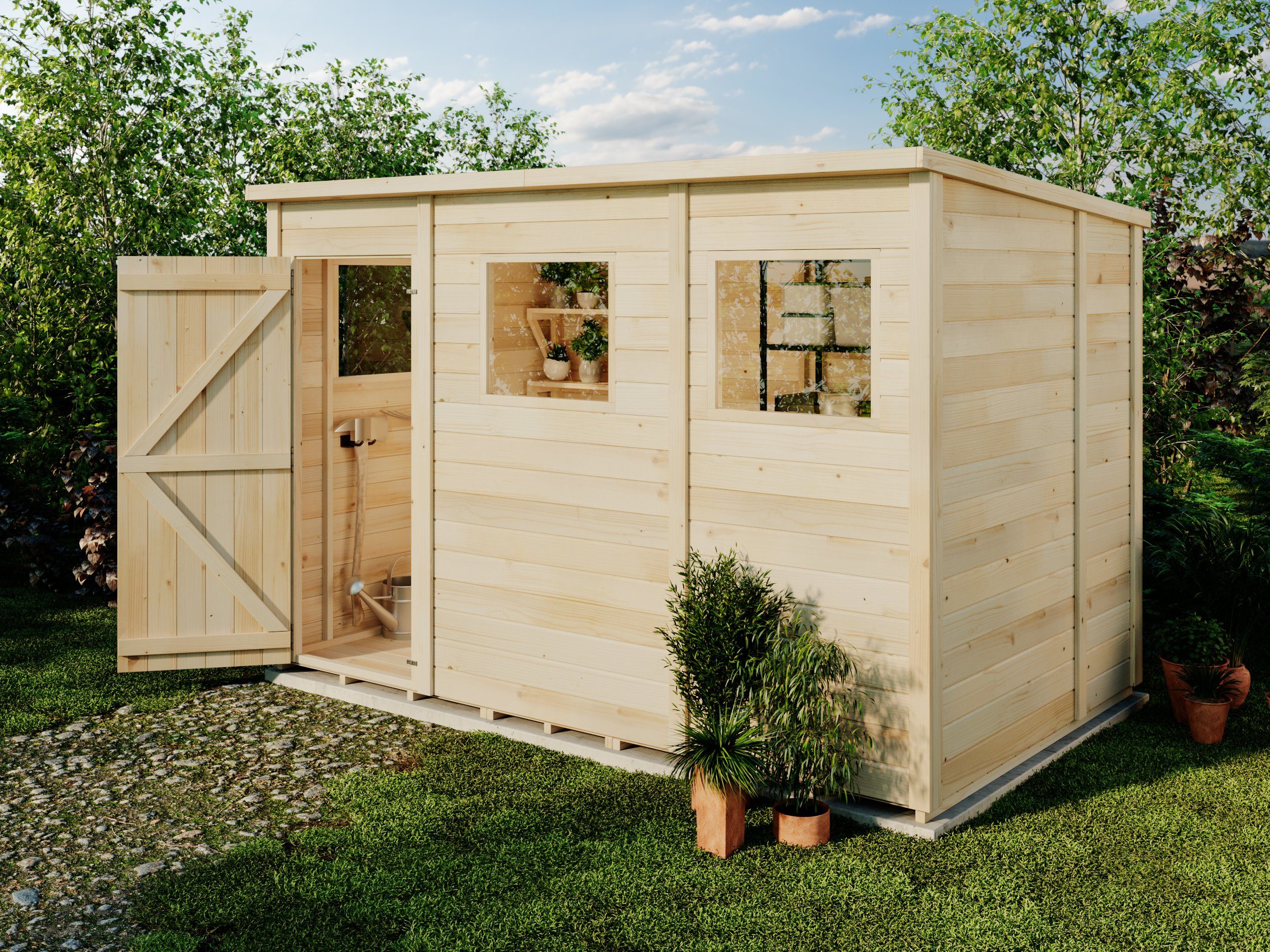 StoreHaus Gerätehaus Holz Stefano, BxT: 186,2x306,2 günstig online kaufen