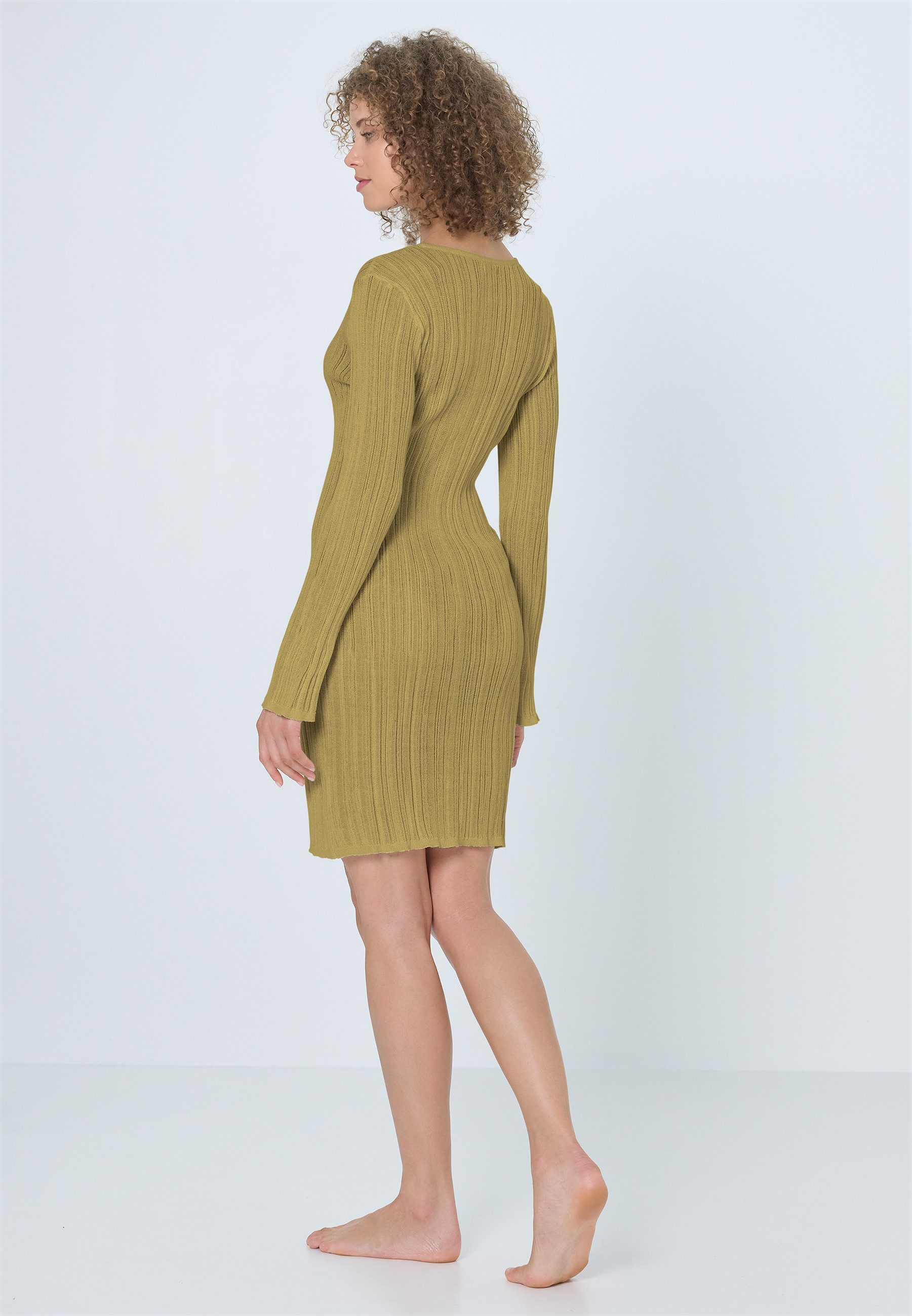 LSCN by LASCANA Strandkleid Strickkleid mit langen Ärmeln, Cover-up, Beachkleid