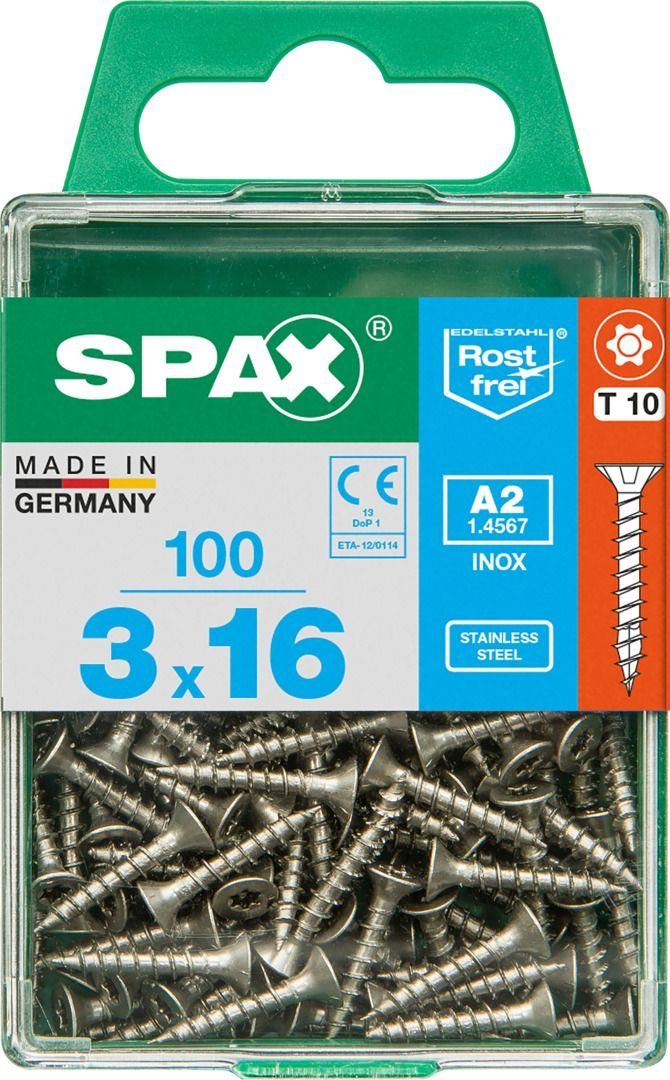 SPAX Holzbauschraube Spax Universalschrauben 3.0 x 16 mm TX 10 Senkkopf