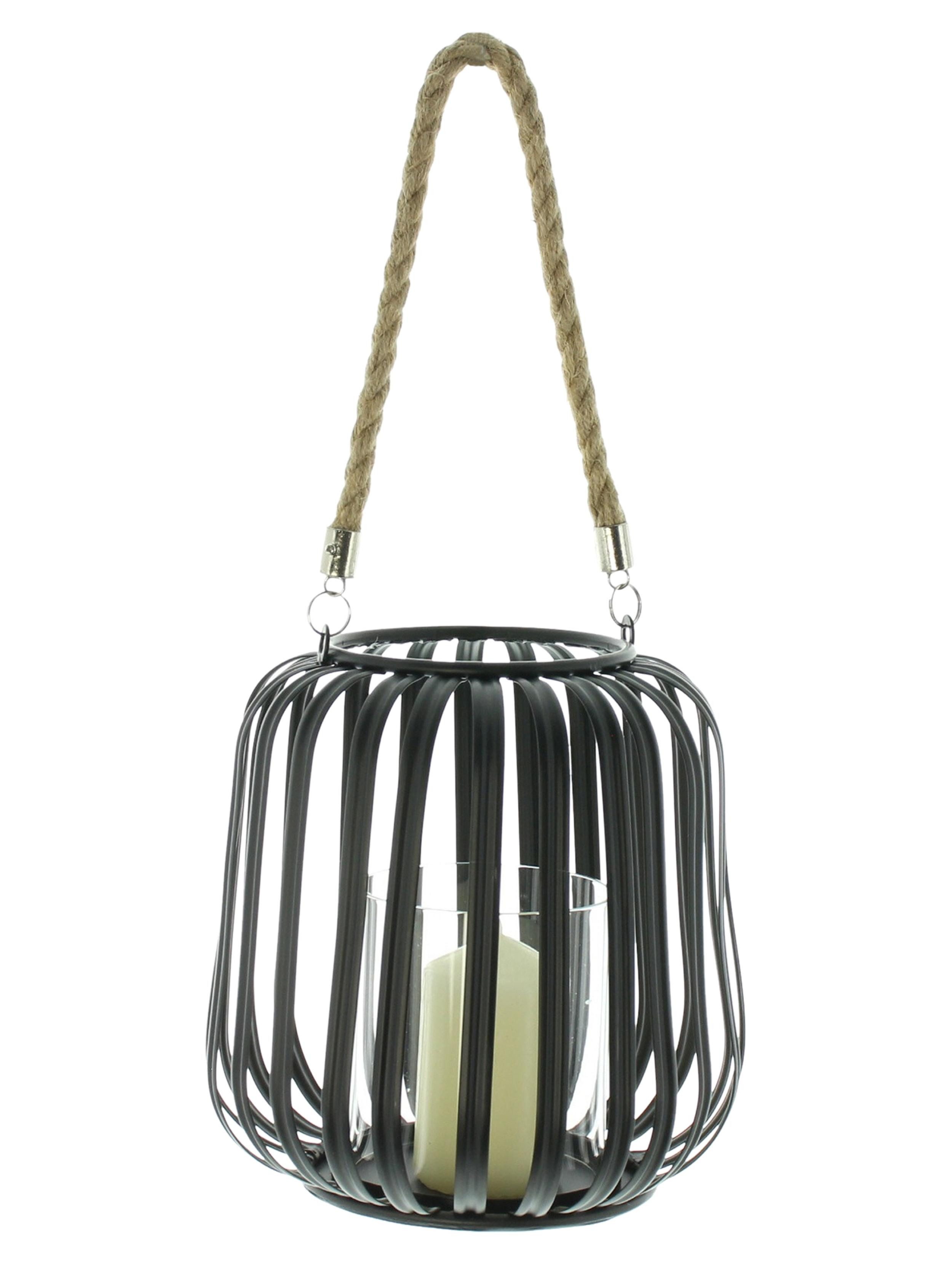 Frank Flechtwaren Windlicht Windlicht "Black"