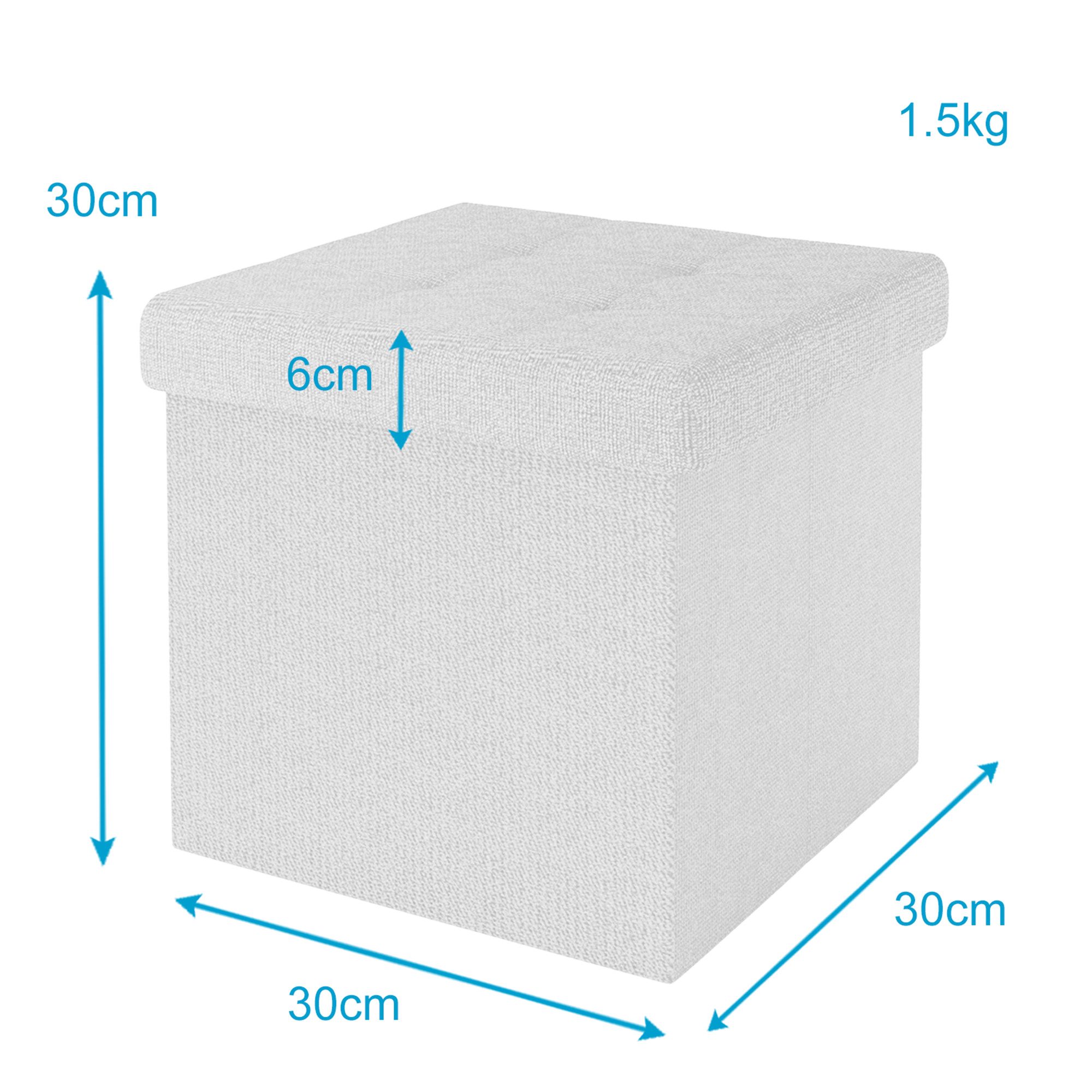 Intirilife Sitzhocker (Sitzwürfel mit Stauraum 30x30x30 cm in NEBEL LILA - günstig online kaufen