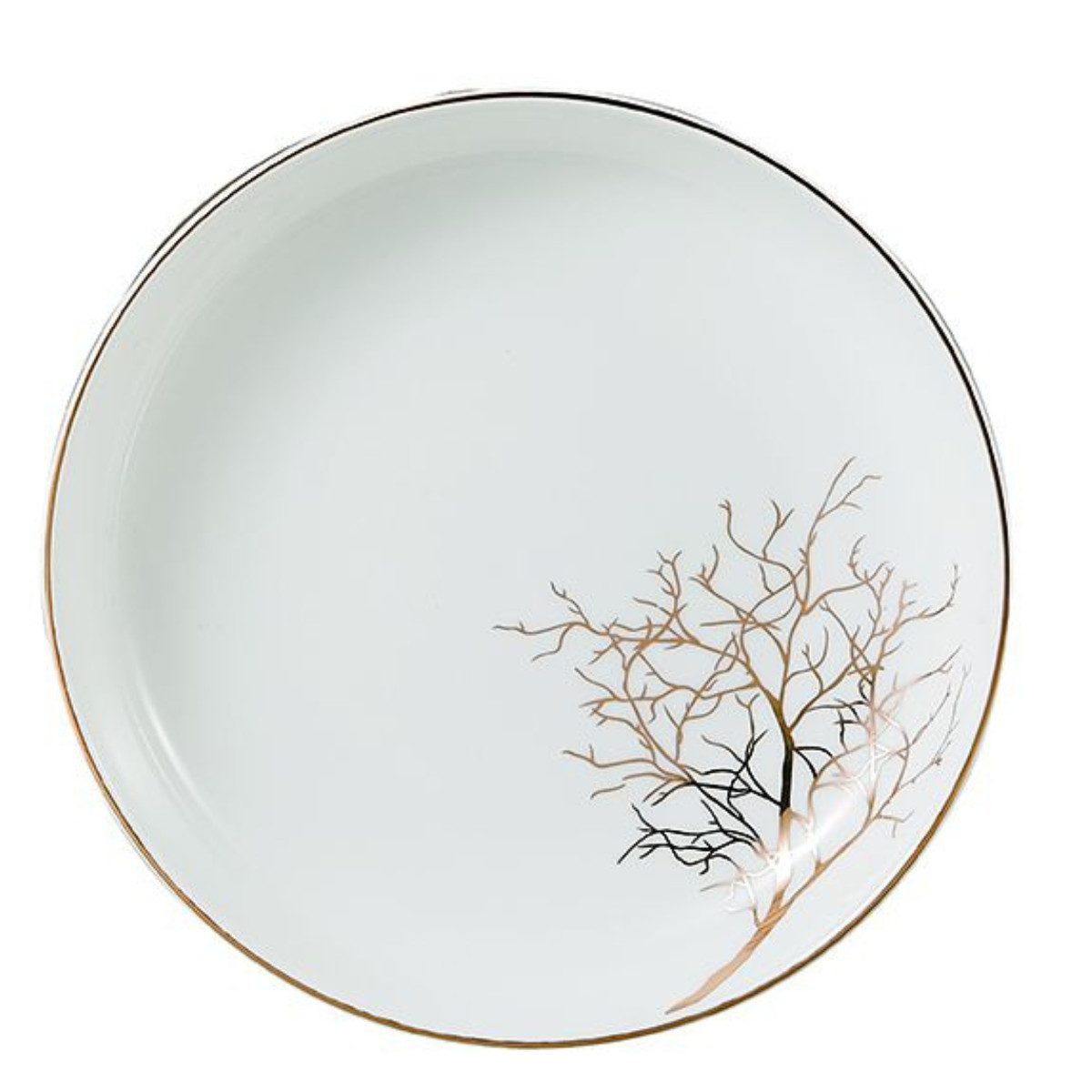 Bricard Geschirr-Set Tafelgeschirr, Porzellan, 25-tlg., 6 Personen, goldrand