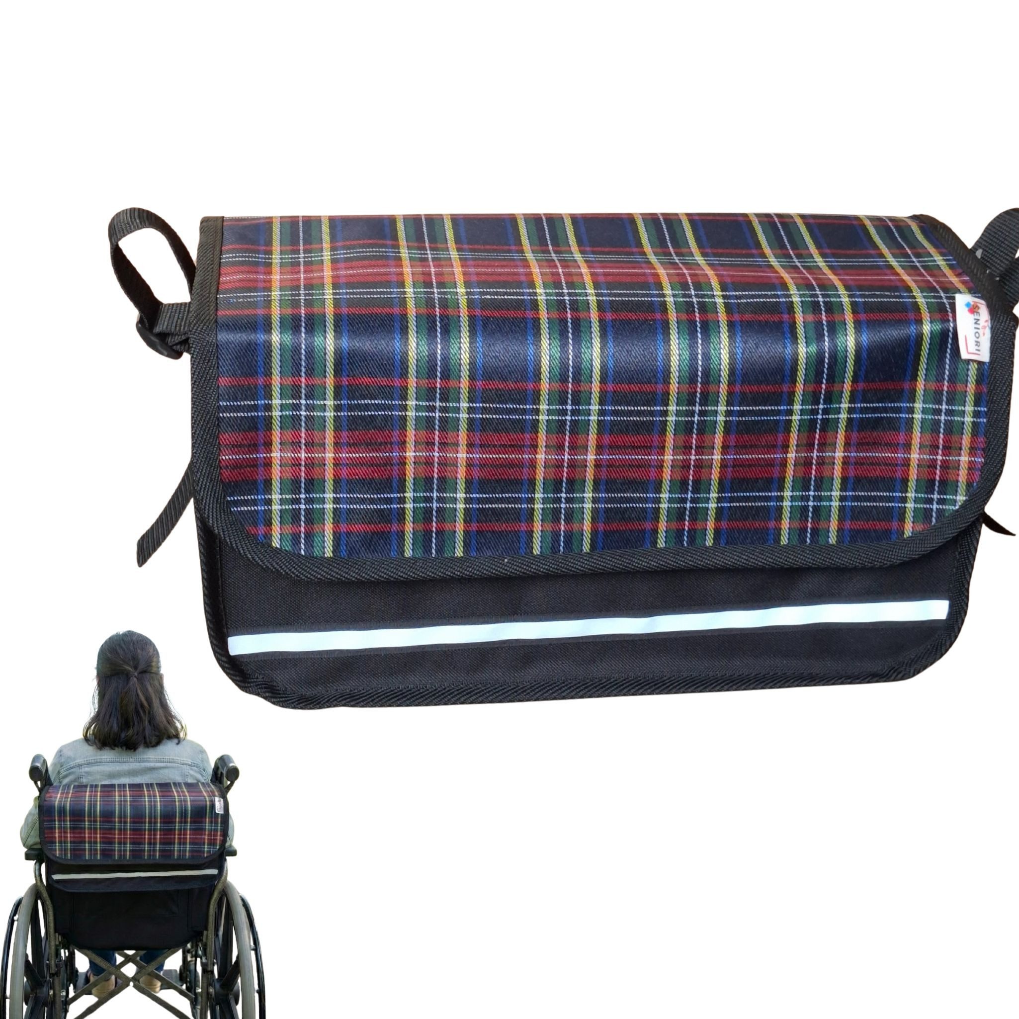 Seniori Aufbewahrungstasche SENIORI Rollator / Rollstuhl Tasche Rollatortasche Rollstuhltasche, 7M. Tartan - Mini