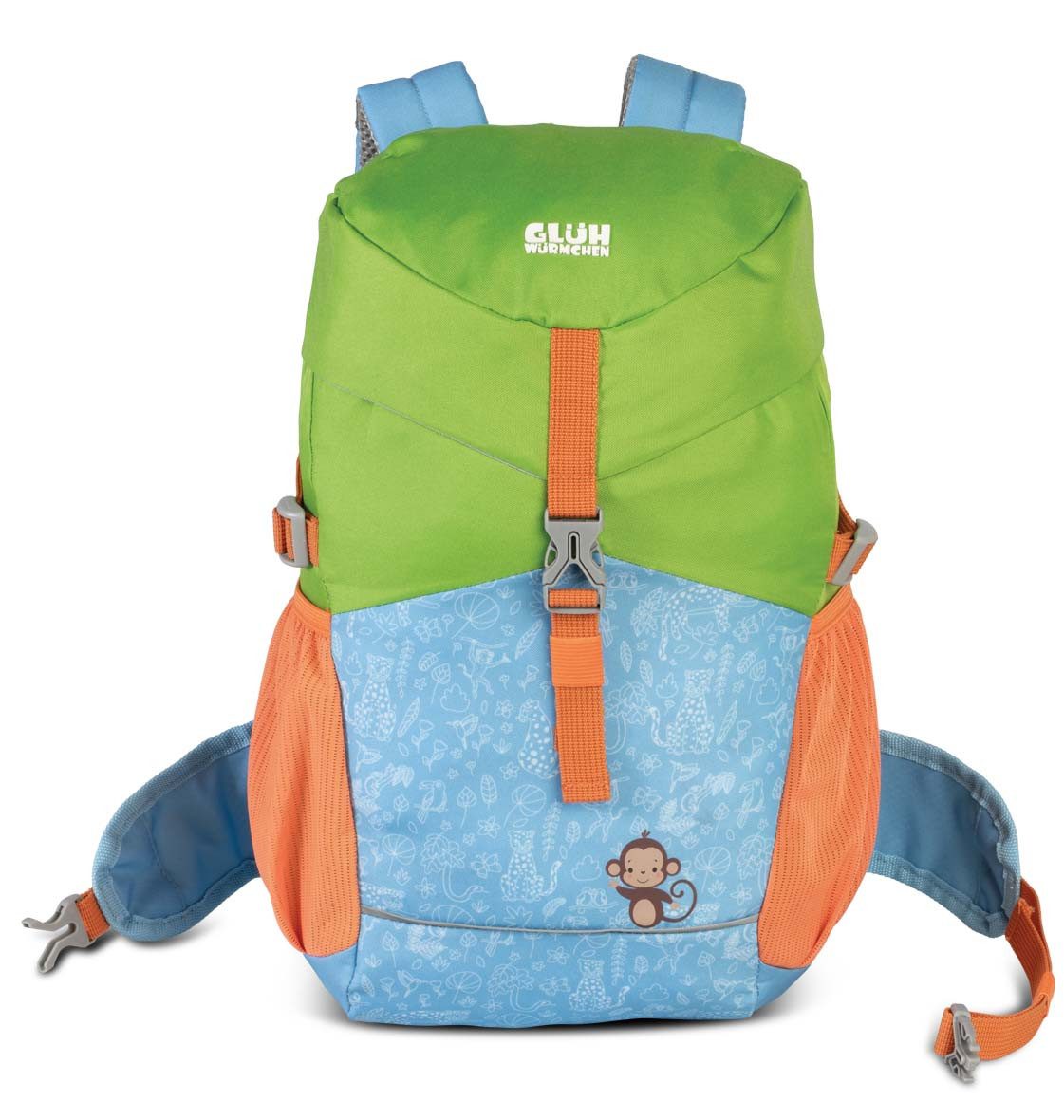 fabrizio® Kinderrucksack Fabrizio Kinderrucksack bunt mit reflektierenden Details