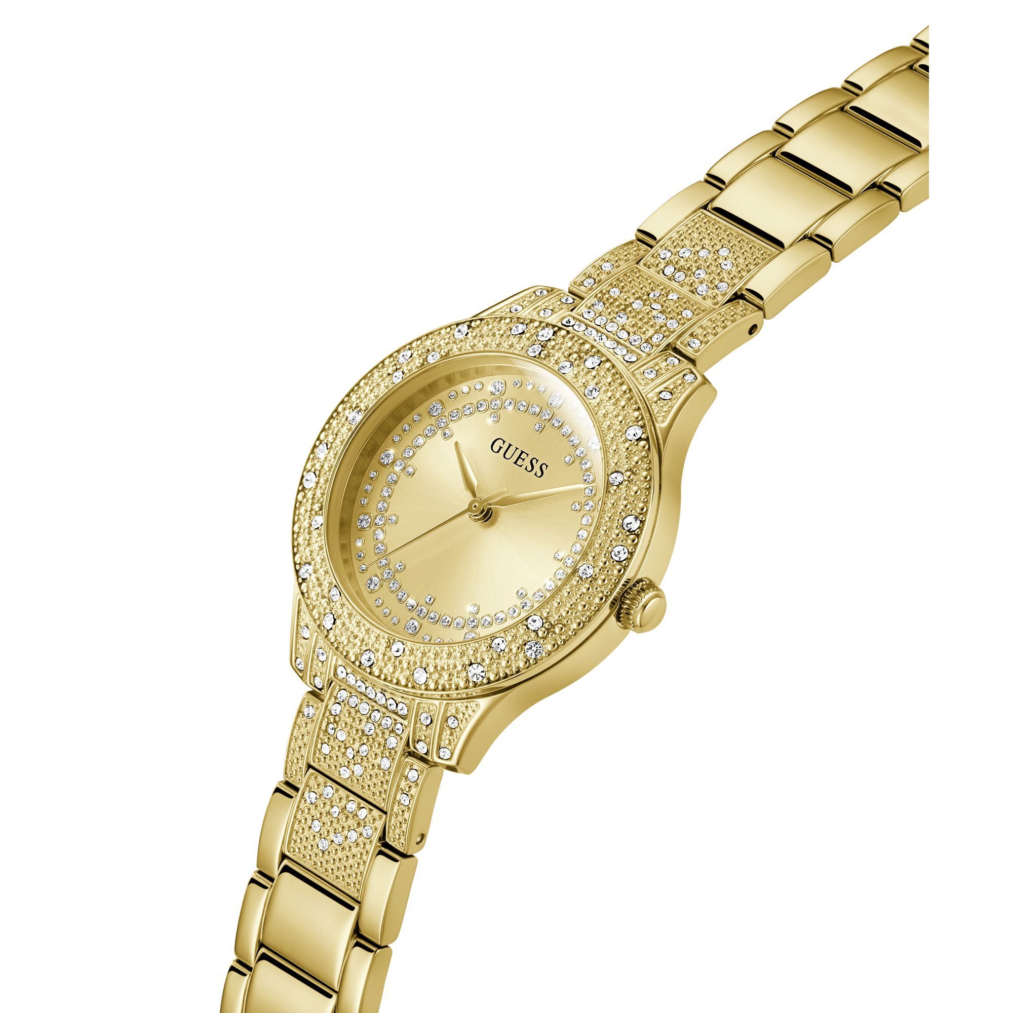 Guess Quarzuhr SHOOTING STAR GW0746L2, Armbanduhr, Damenuhr, Kristallsteine, Mineralglas, Edelstahlarmband – Bild 3 von 5
