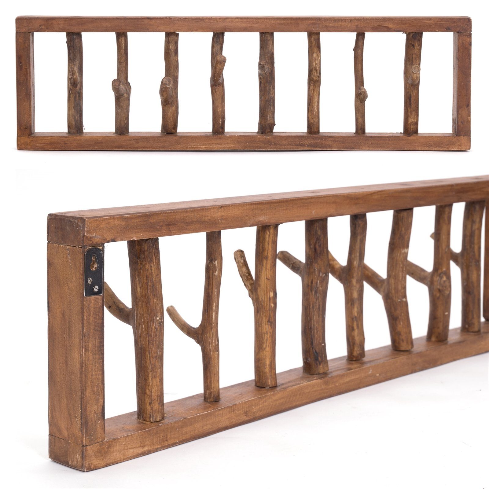DESIGN DELIGHTS Wandgarderobe WANDGARDEROBE TREIBHOLZ UNIKAT, 80x22cm (BxH), Garderobe, Hakenleiste – Bild 4 von 5