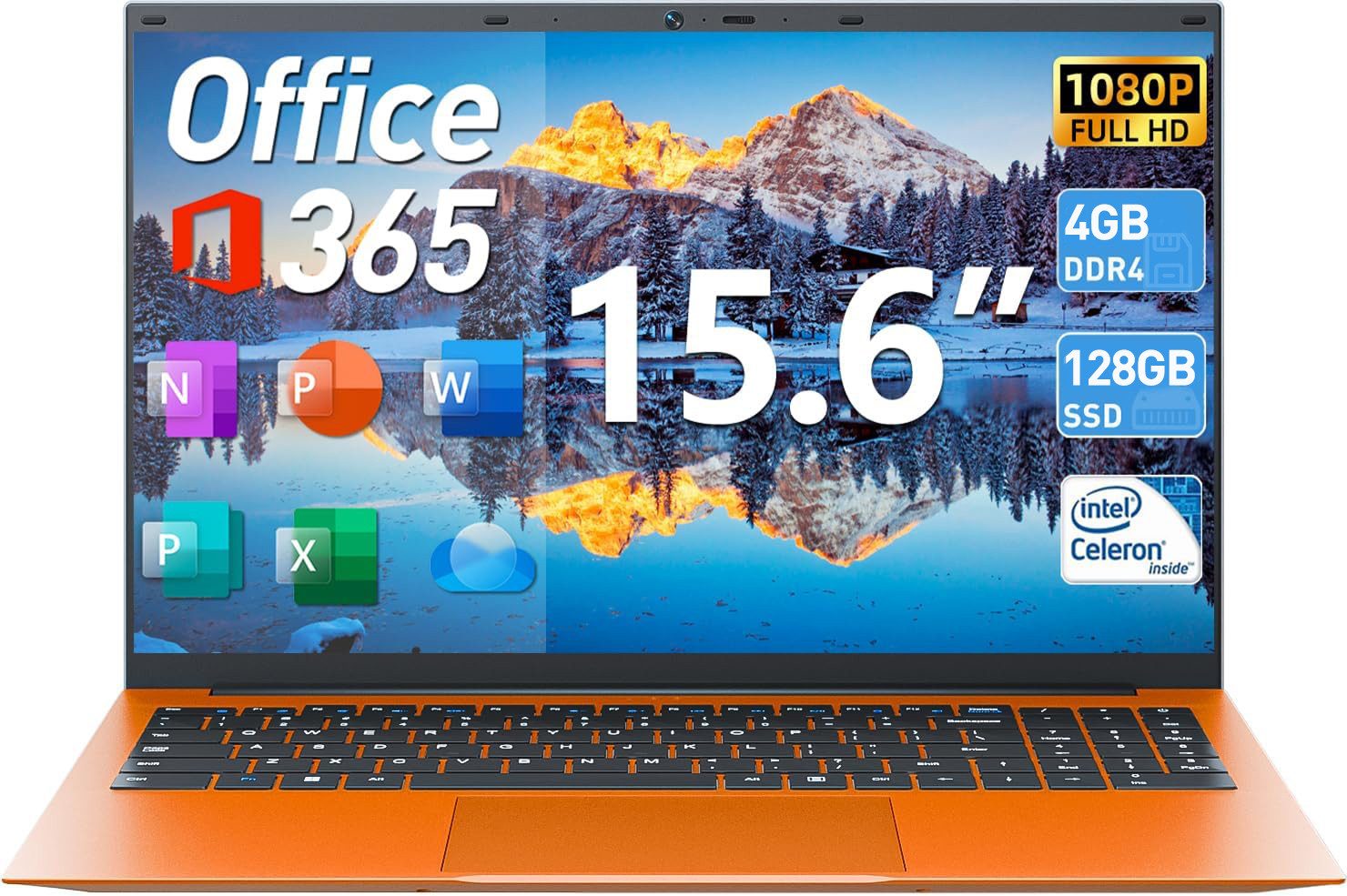 MENGHU 15,6" FHD Leistungsstarker Allround-Laptop Intel Celeron N5095 Wifi6 Notebook (Intel Celeron N5095, 128 GB SSD)