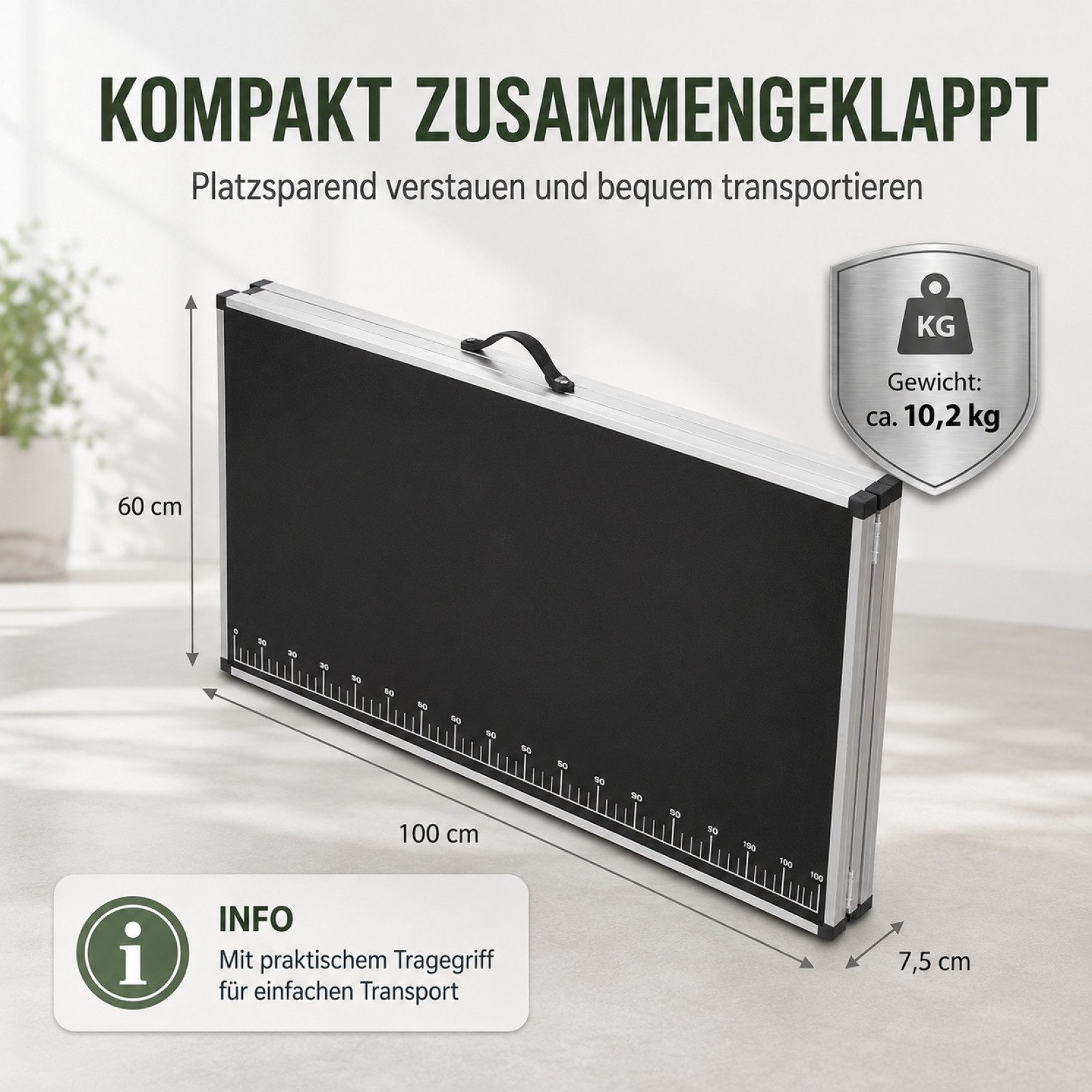 TRUTZHOLM Tapeziertisch Alu Arbeitstisch Klapptisch Multifunktionstisch Mehrzwecktisch (Stück, fertig montiert), Aluminium-Rahmen – Bild 5 von 5