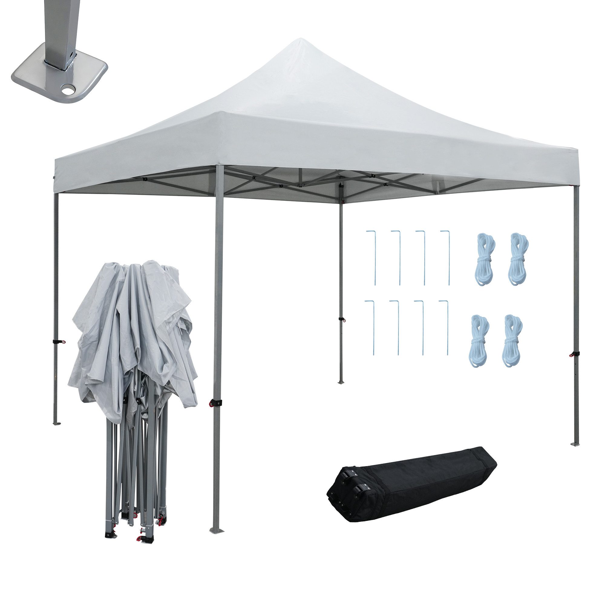 KONIFERA Faltpavillon Valencia Lux, mit 4 Seitenteilen, Festival & Partyzelt / einfacher Auf-& Abbau / BxTxH: 300x300x330 cm