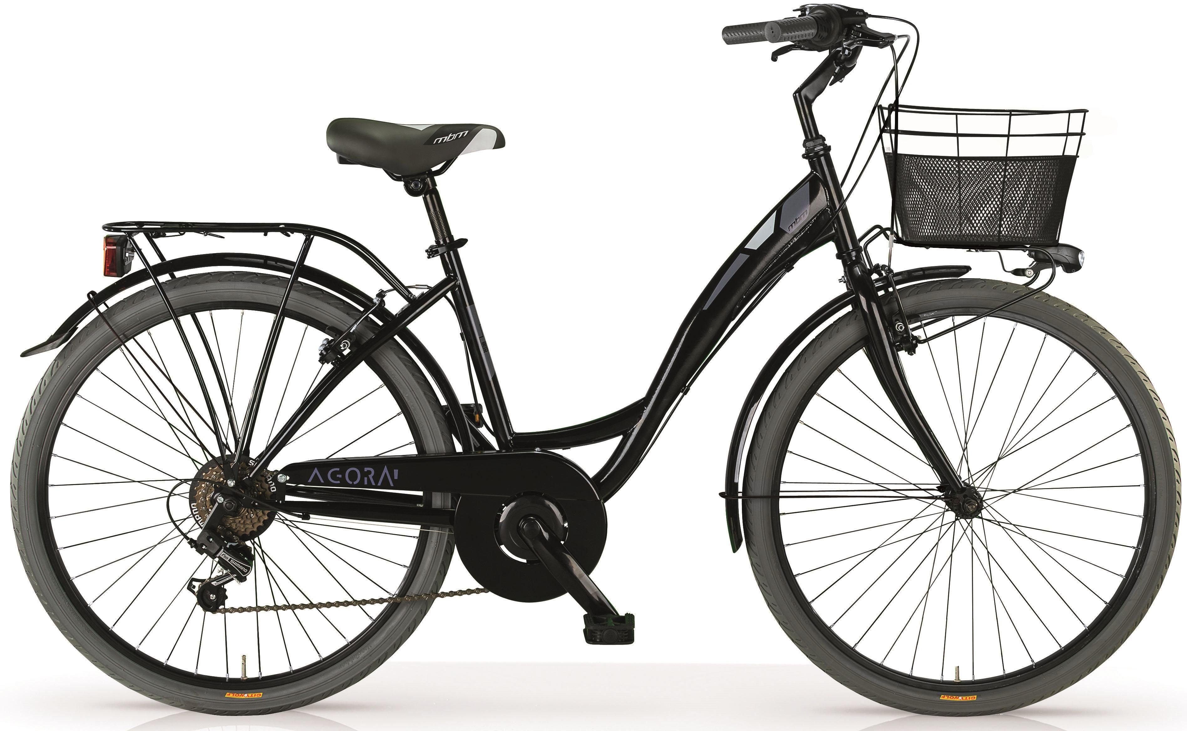 MBM Cityrad City Agora, 6 Gang Shimano TY 21 Schaltwerk, Kettenschaltung, für Damen und Herren, Kettenschaltung