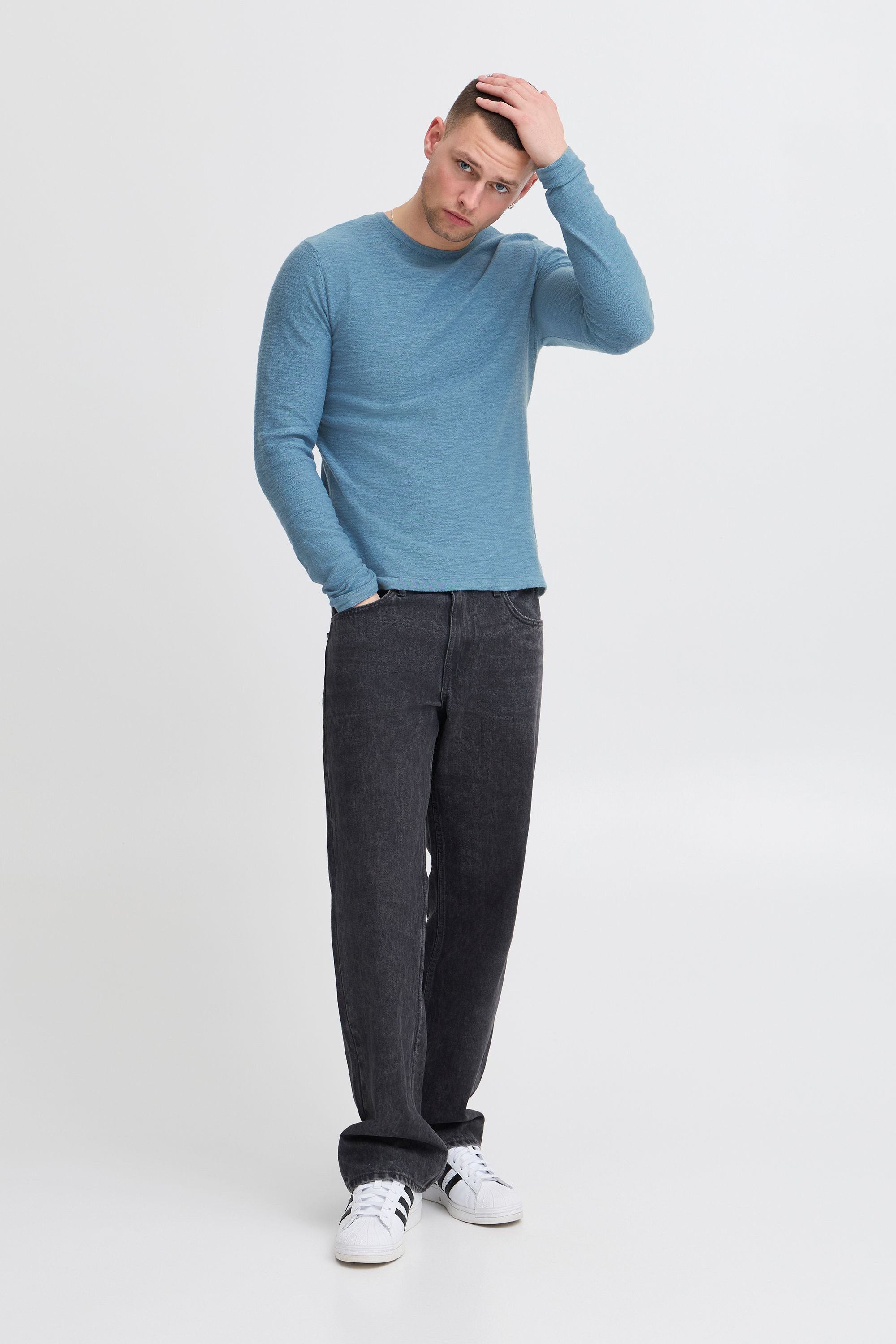 Blend Strickpullover BHAbas Stilvoller Strickpullover mit Logo