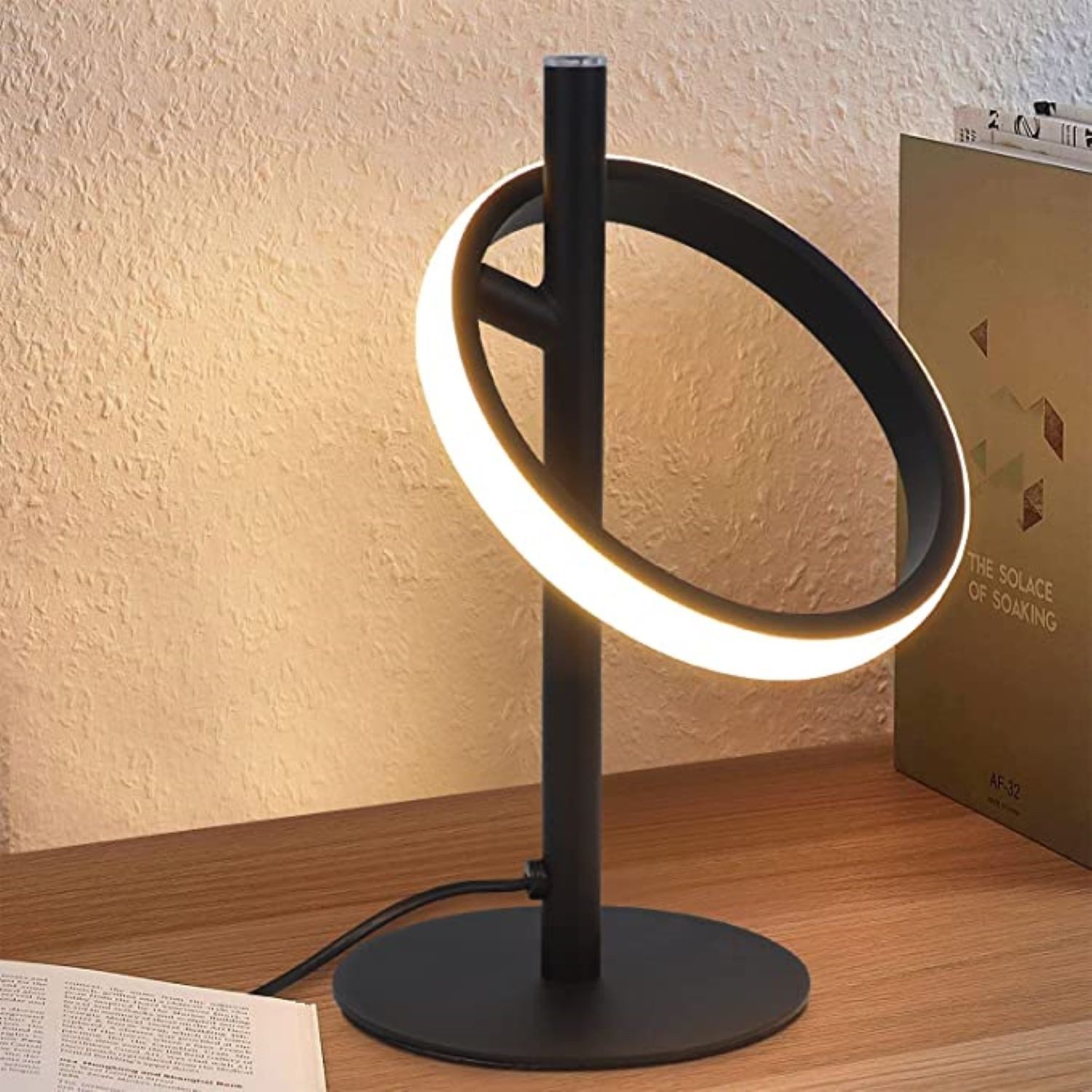 Nettlife LED Tischleuchte Weiß Modern Ringform günstig online kaufen