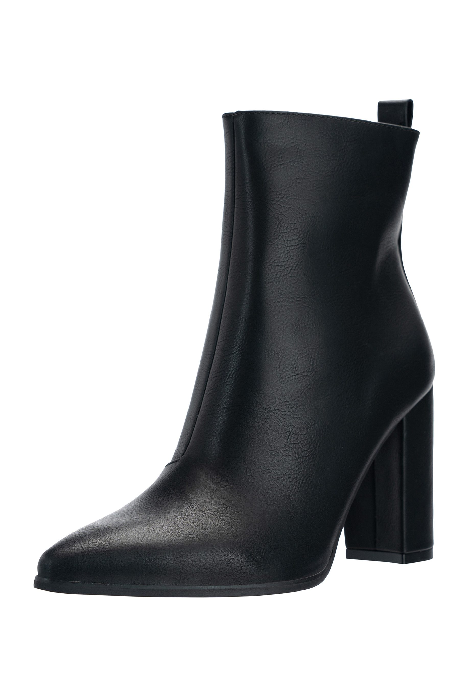 Salinyang Damen Stiefeletten Ankle Boots Spitz mit modernem Blockabsatz Stiefelette