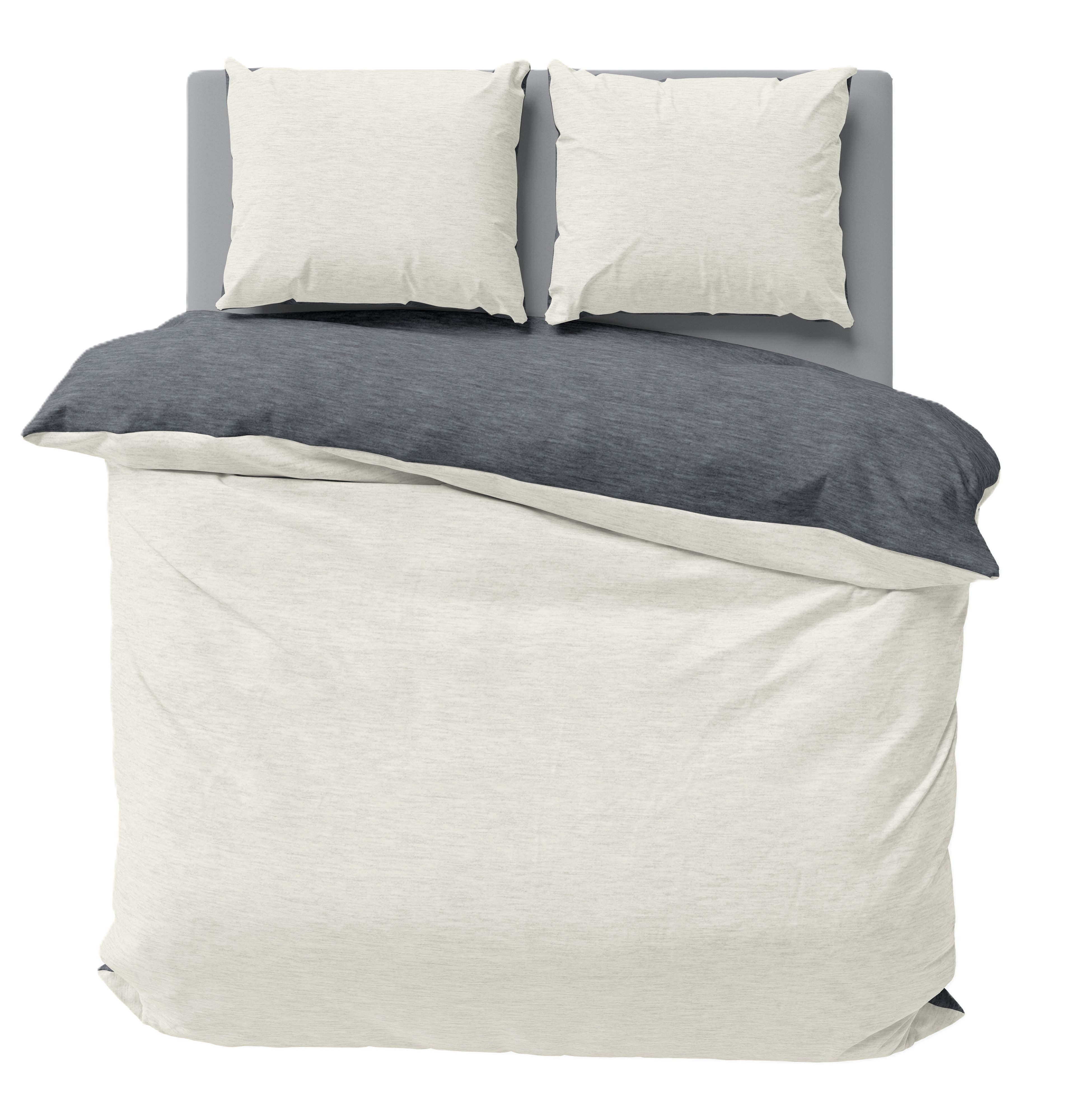 One Home Bettwäsche Wende Melange, Flanell, günstig online kaufen