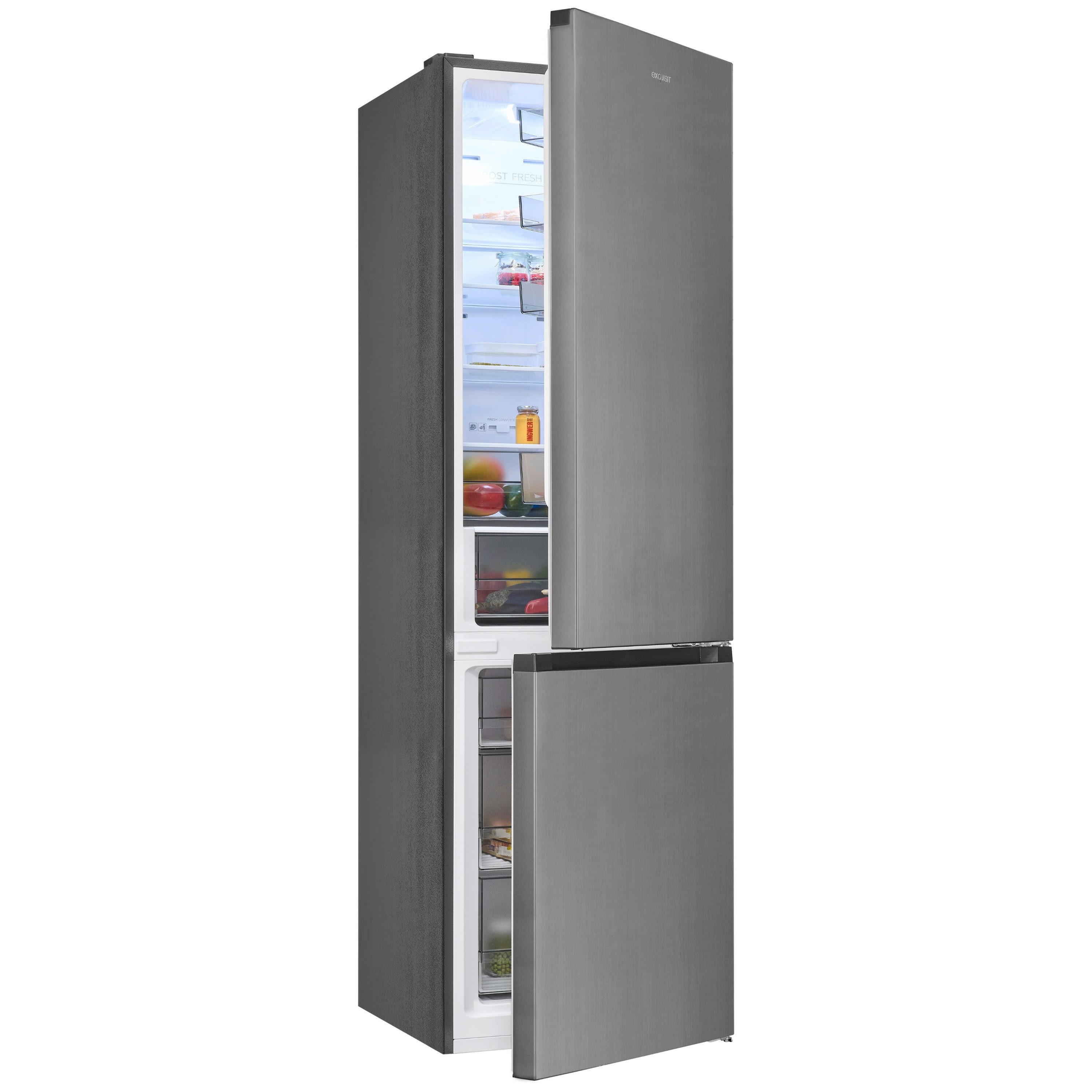 exquisit Kühl-/Gefrierkombination KGC5380-115-NF-040C, 200,5 cm hoch, 59,5 cm breit