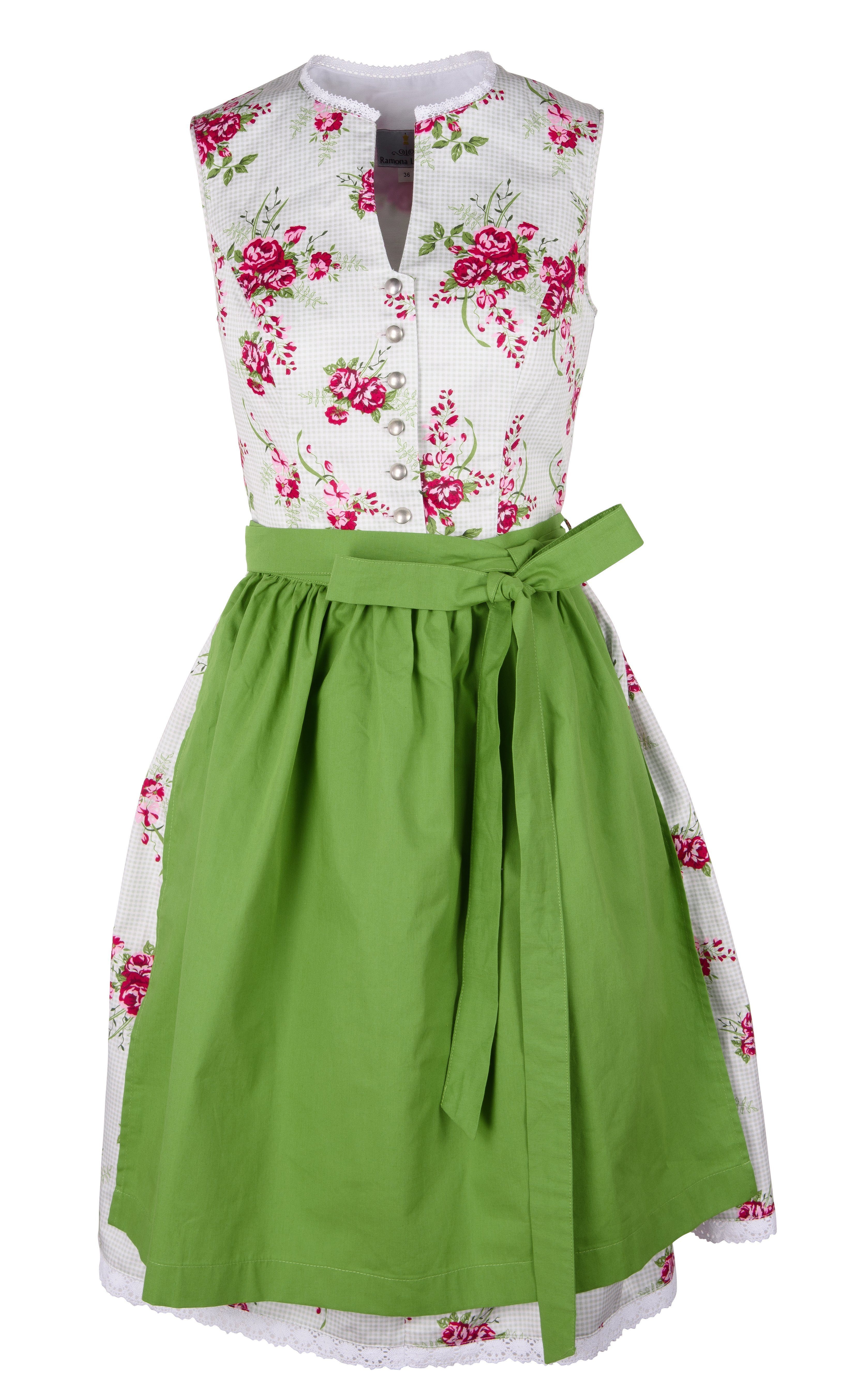 Ramona Lippert Dirndl Johanna grün Blumendruck günstig online kaufen