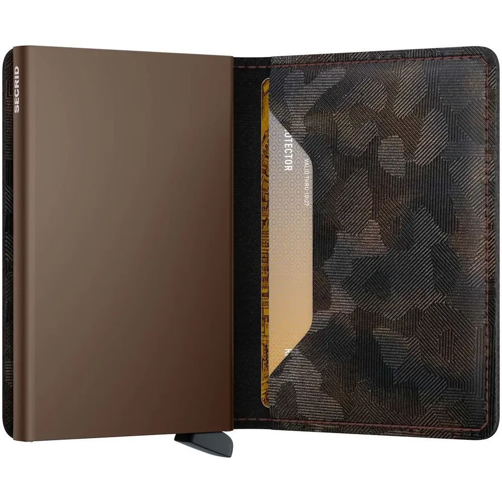 SECRID Geldbörse Slimwallet Jungle Brown - Geldbörse - Kartenetui - Cardprotector, RFID-geschützt