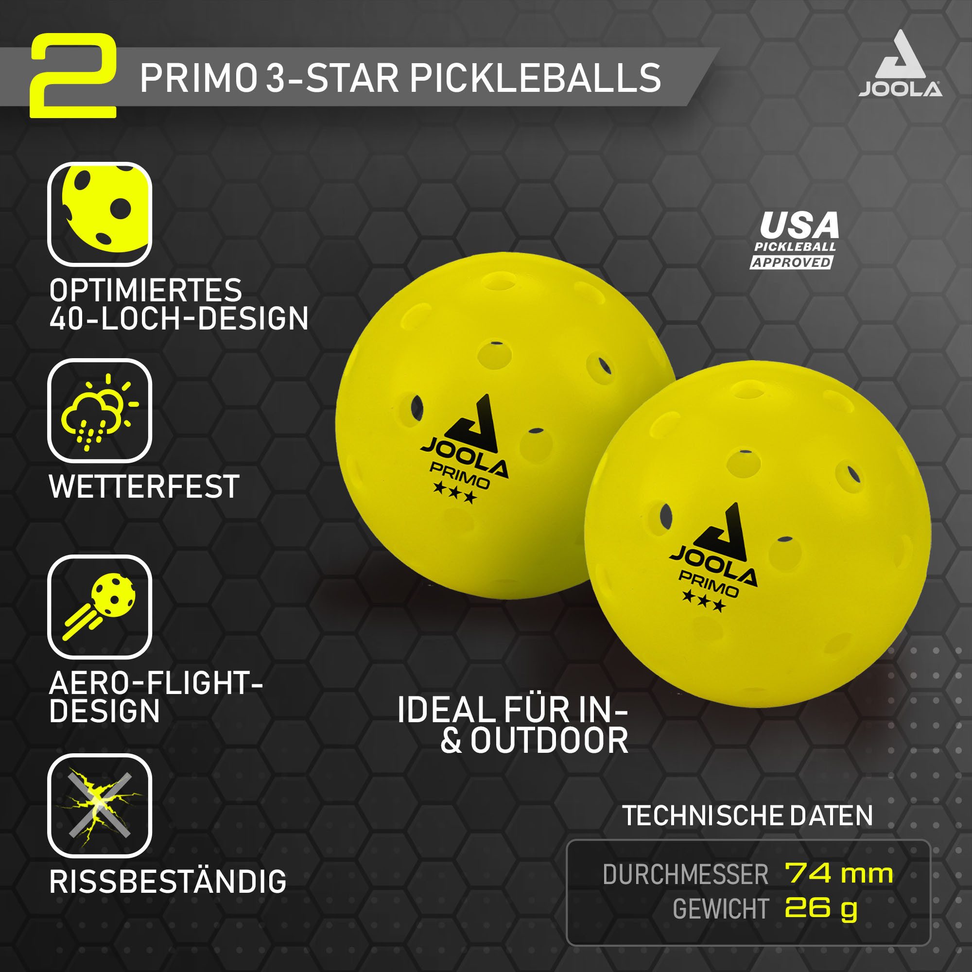 Joola Pickleballschläger Essentials Sets, (Set)
