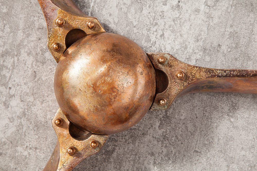 riess-ambiente Wanddekoobjekt SCREW III 60cm kupfer (Einzelartikel, 1 St), Wohnzimmer · Metall · Flugzeug-Propeller · Schlafzimmer