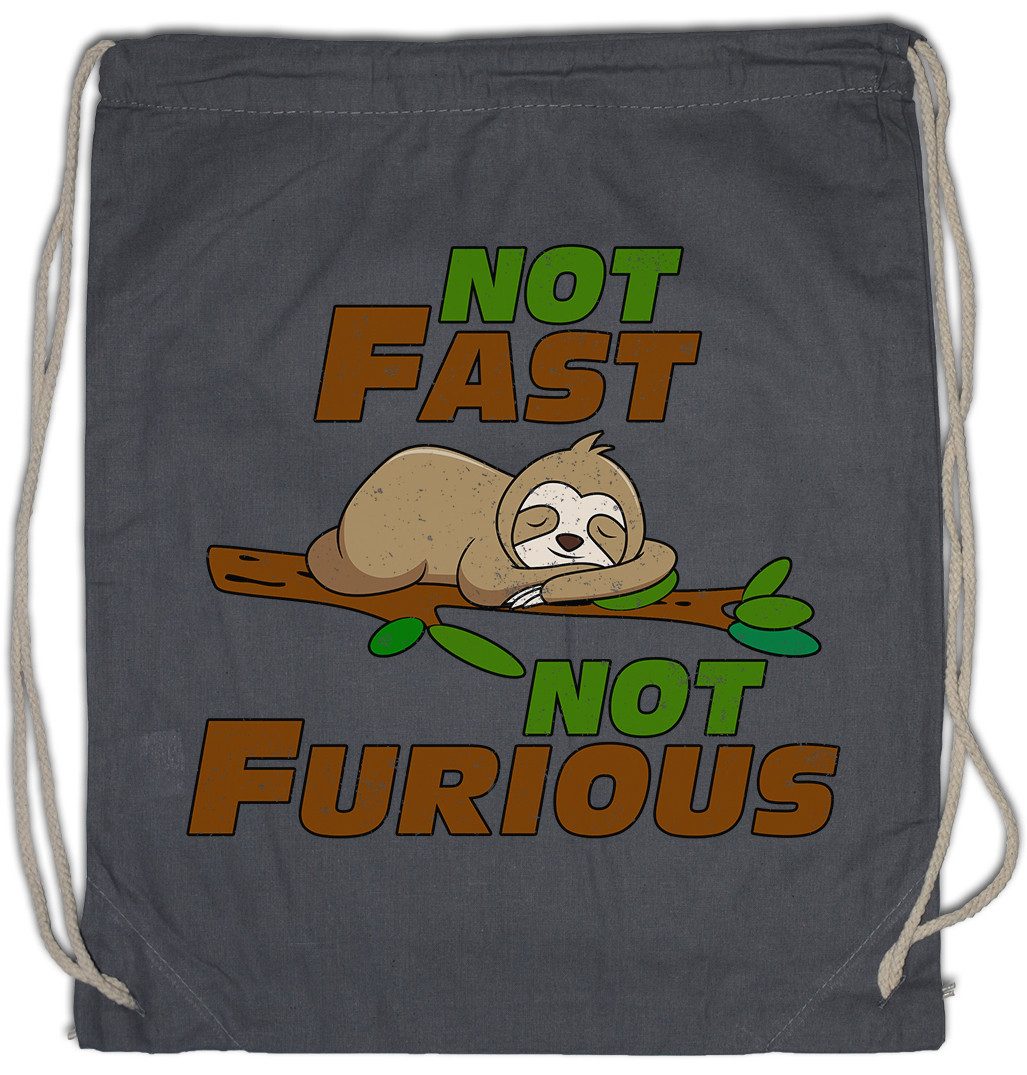 Turnbeutel Not Fast Not Furious Turnbeutel Faultier Faulenzer Schlafen Lazy