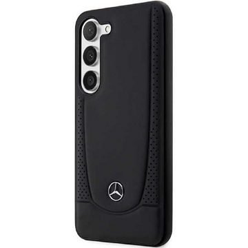 Mercedes Handyhülle Case Samsung Galaxy S23 Plus Echtleder Logo 6,6 Zoll, Kantenschutz