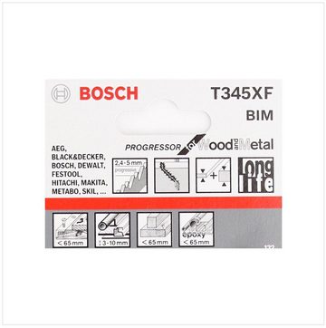 Bosch Professional Stichsägeblatt »Bosch T 345 XF Stichsägeblätter Progressor for Wood and Metal 5 Stk. 132 mm (2608634994)«