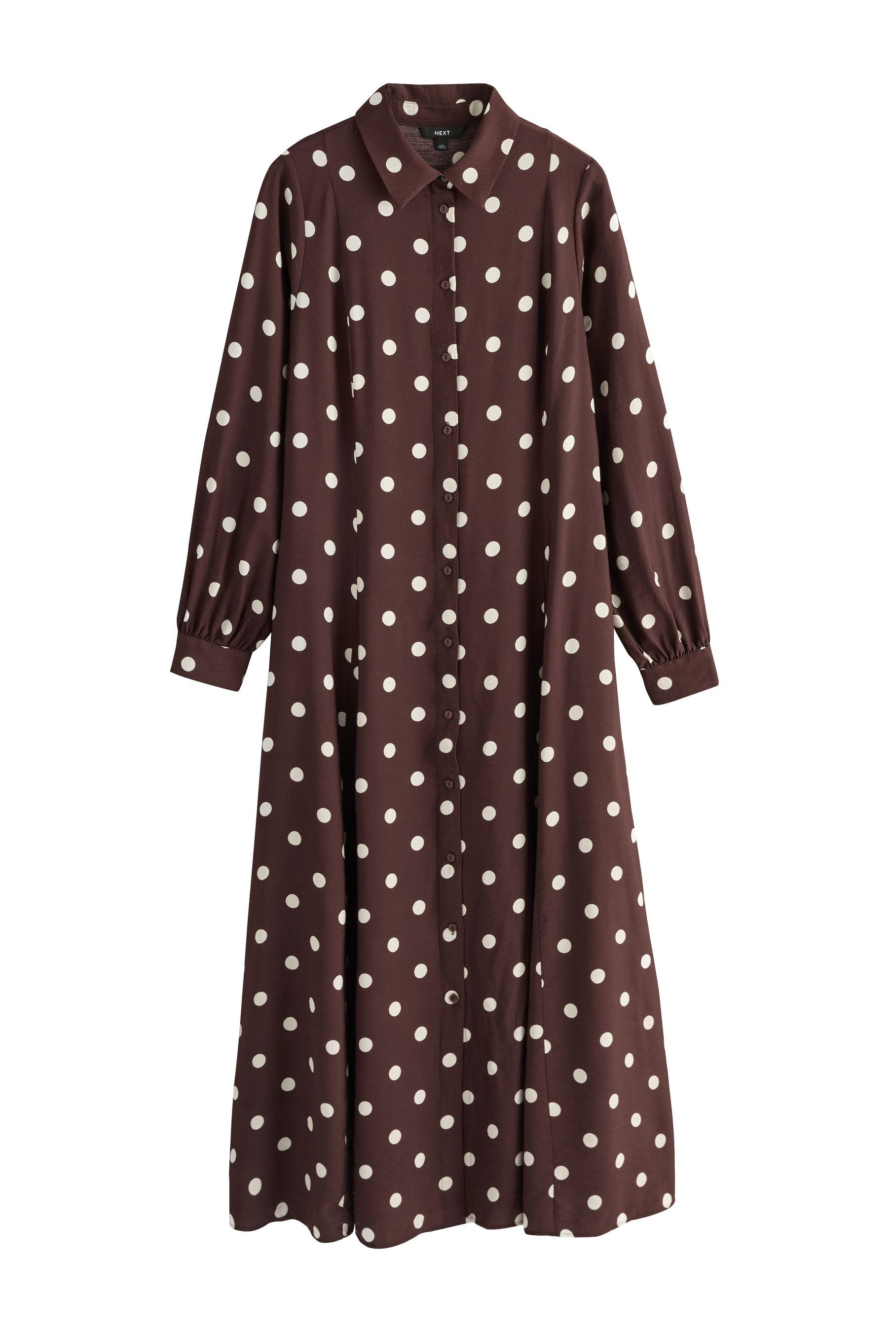 Next Midikleid Langärmeliges Hemdkleid in Midilänge (1-tlg) günstig online kaufen