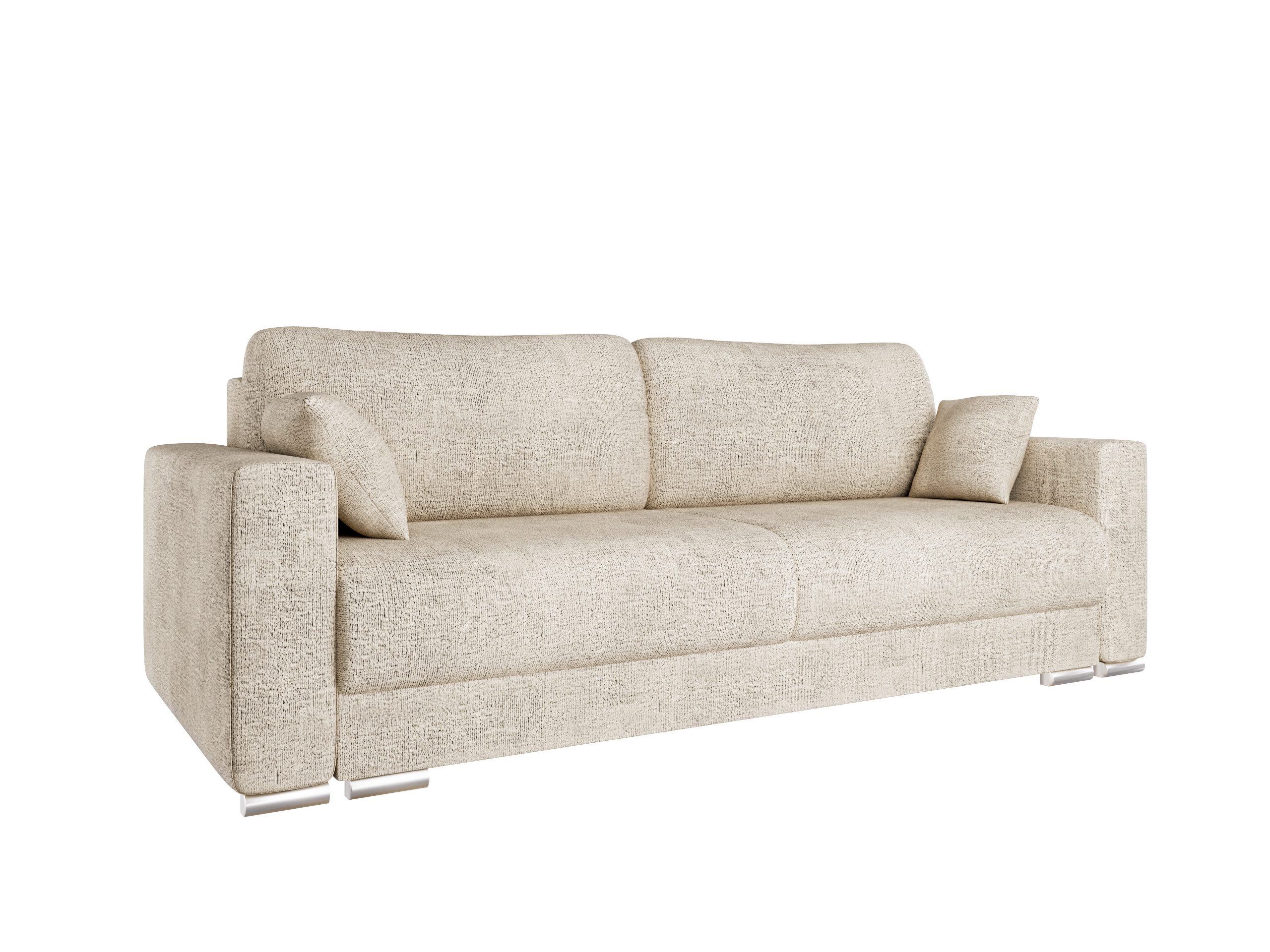 PANDA MÖBEL GmbH Schlafsofa CALMA Schlafsofa mit Bettkasten 3-Sitzer modern günstig online kaufen