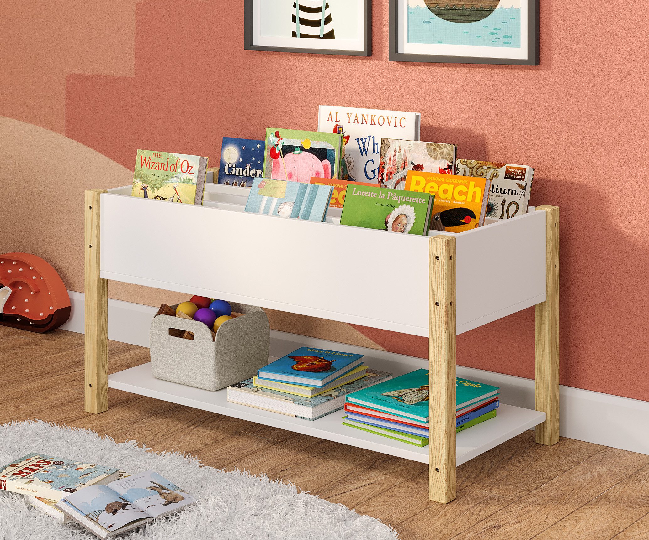Bellabino Kinderregal Teme, Bücherregal, Spielzeugregal, 4 günstig online kaufen